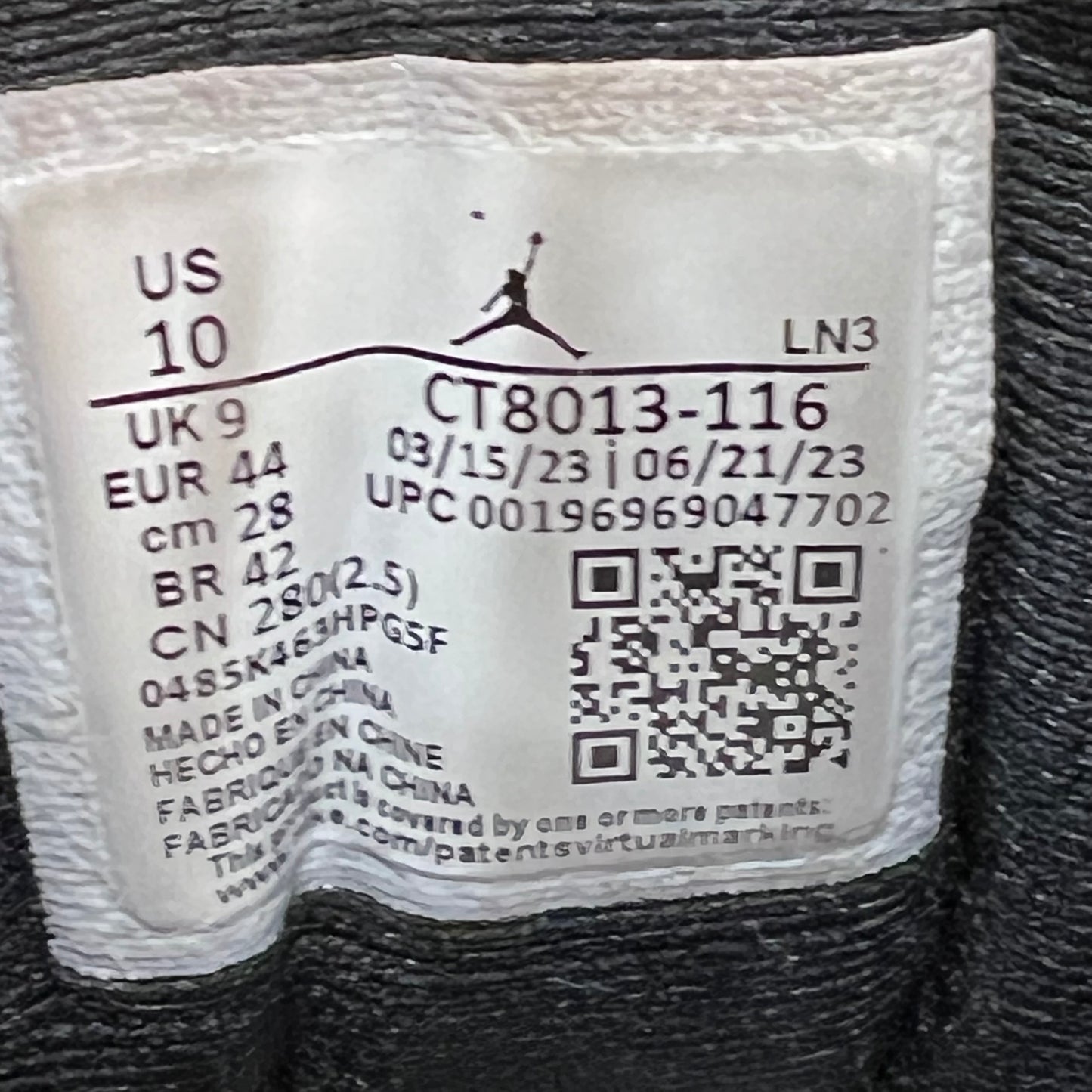 Jordan 12 Cherry (2023) Size 10 USED s18341