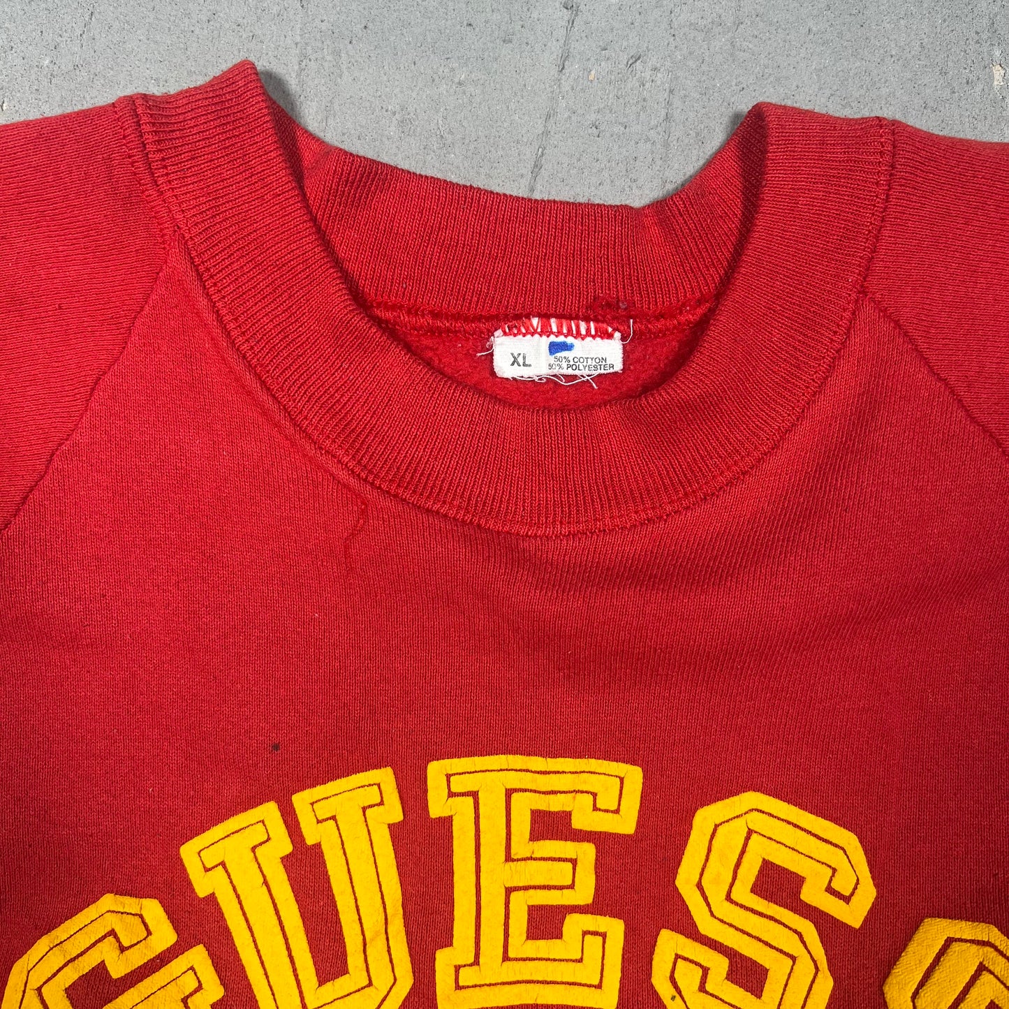 1990s Guess Penguins Red Crewneck Size XL USED v19167