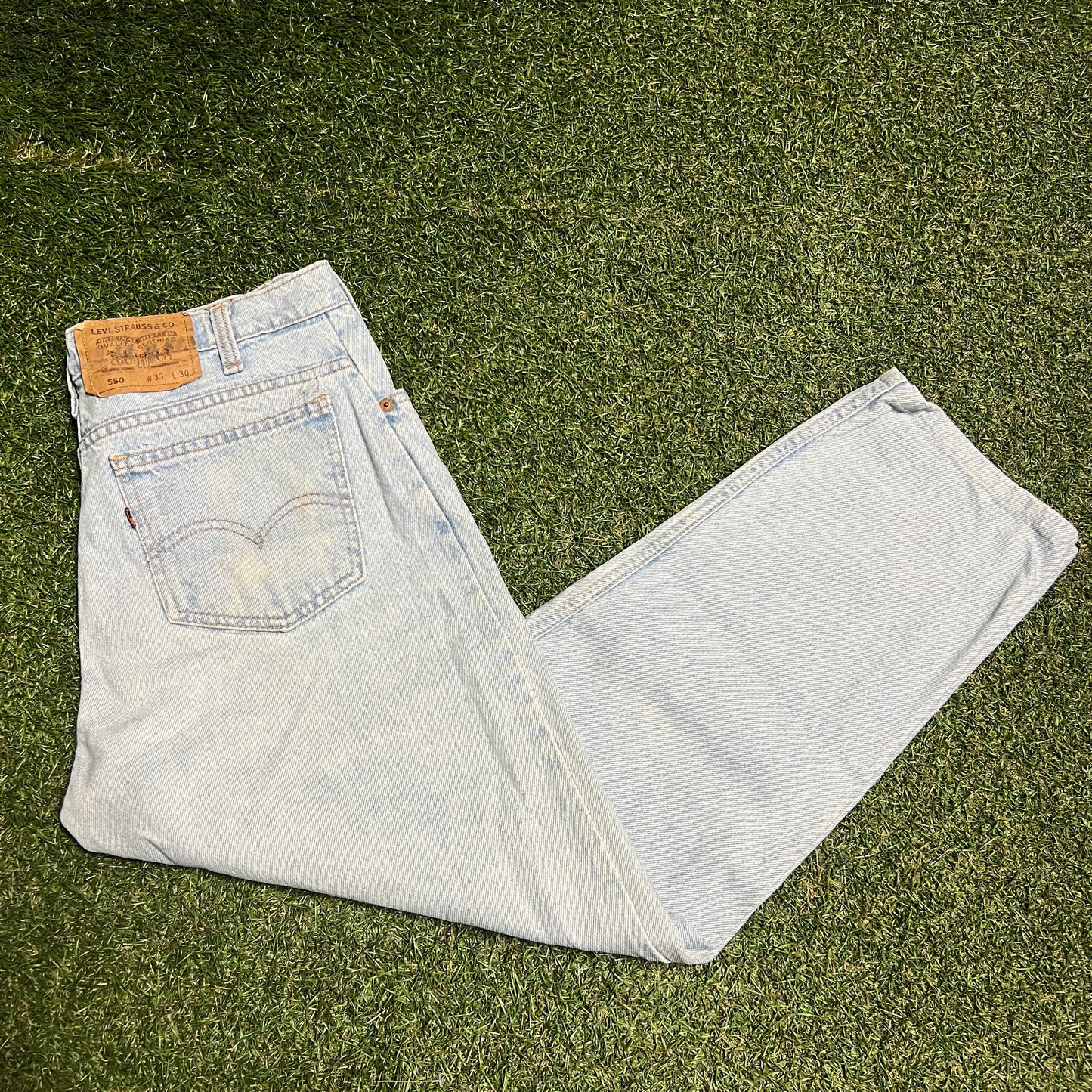 1982 Levi Orange Tab Light Washed Blue Jeans Size 33x30 USED x16290