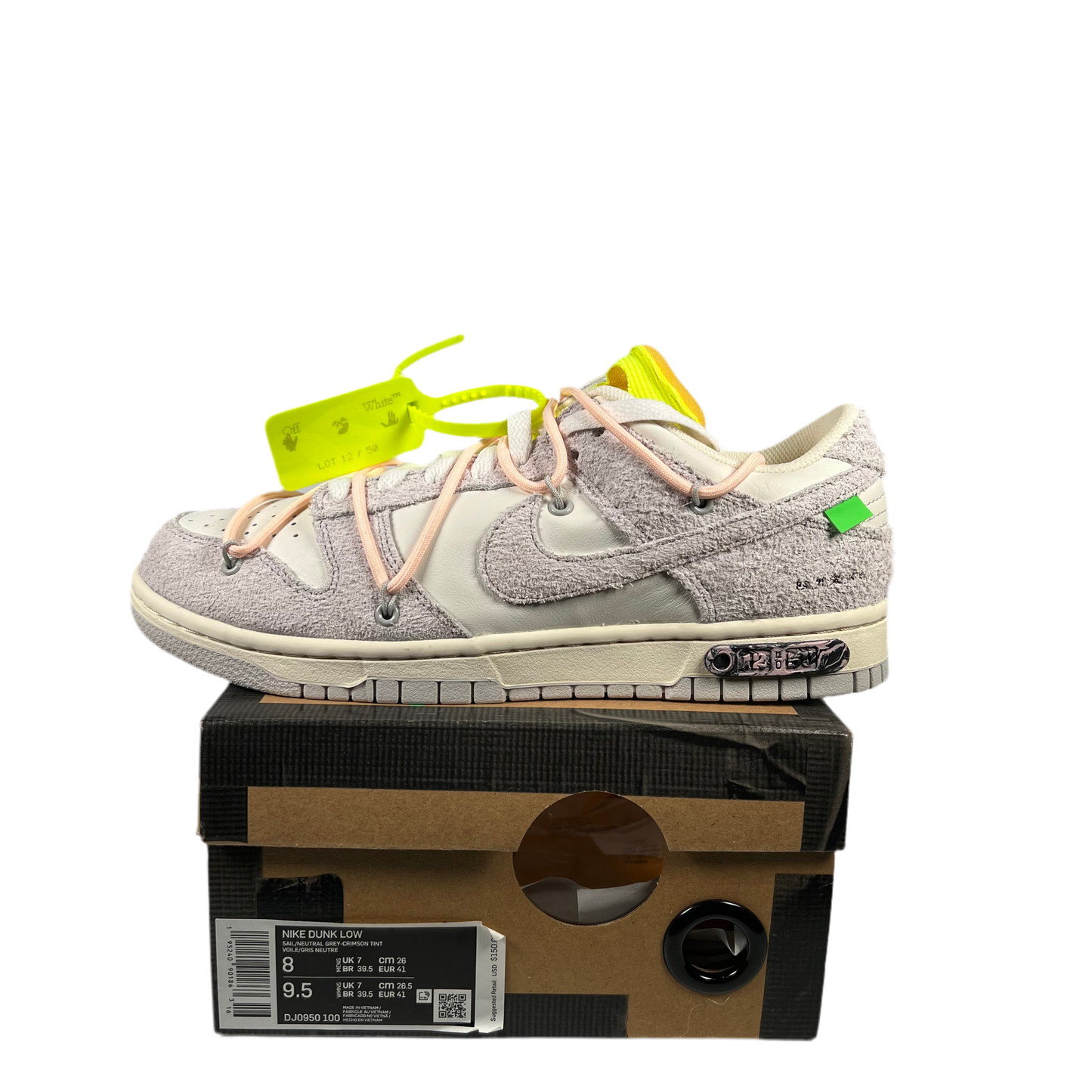 Nike Dunk Low Off White Lot 12 Size 8 NEW s18436