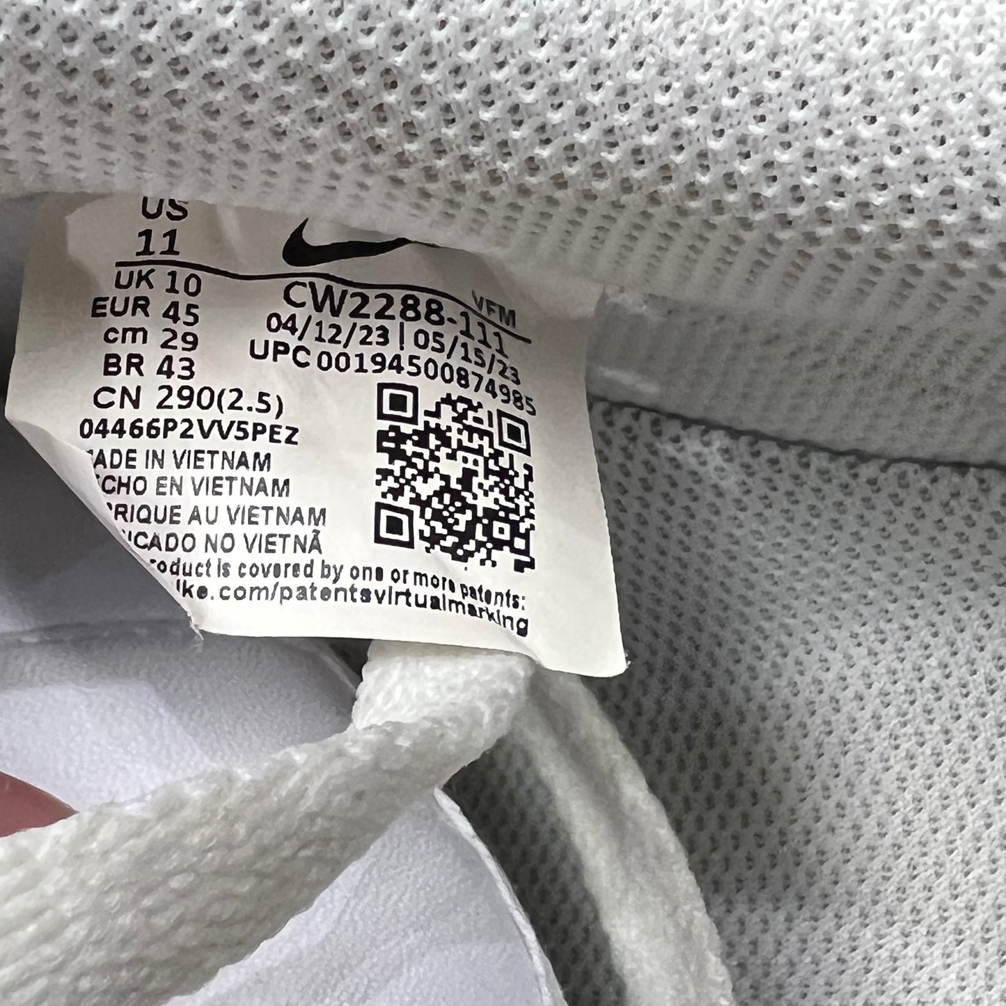 Nike Air Force One White Size 11 USED S17406