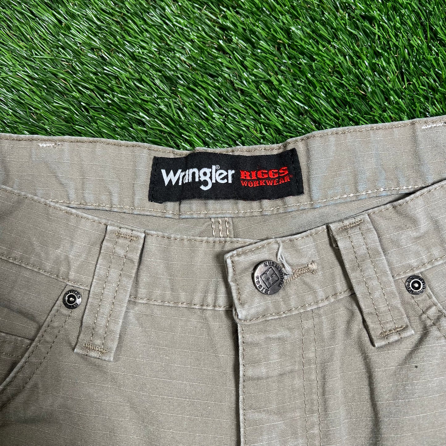 Y2K Wrangler Khaki Workwear Size 34 USED v18186