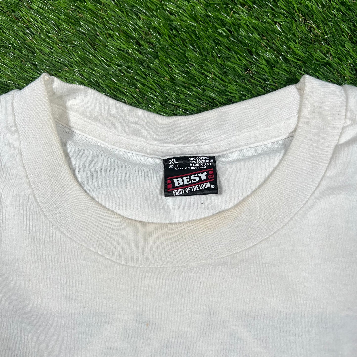 1995 Caution Party Ahead White Tee Size XL USED v17118