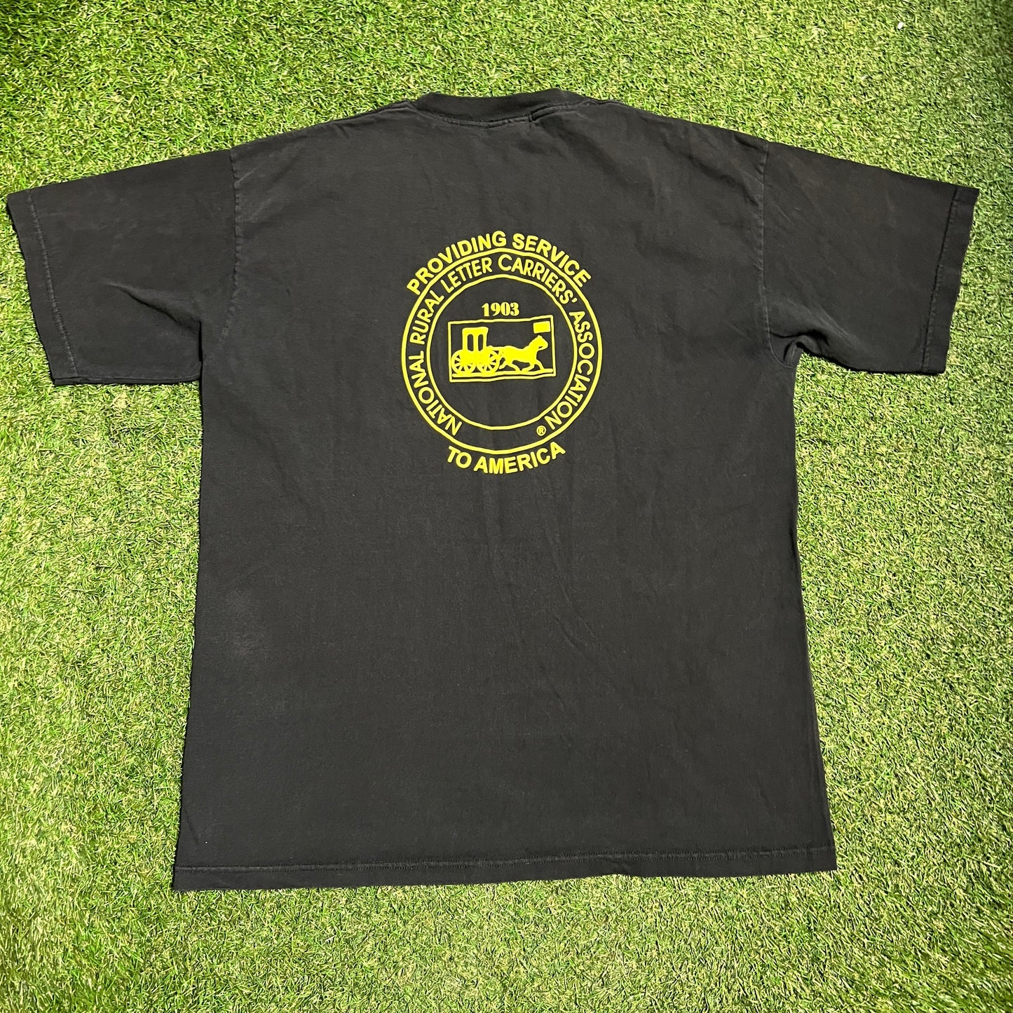 1990s "6-Day is the Right Way" Black Tee SIze XL USED v15988