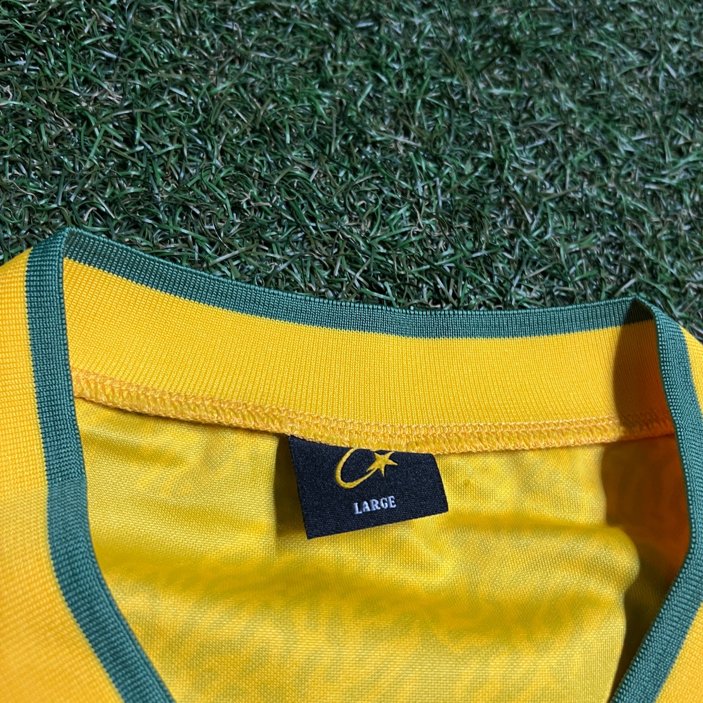 Corteiz Carni Stellations Yellow/Green Football Jersey Size Large NEW x13928