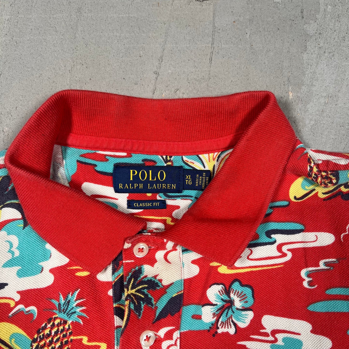 Polo Ralph Lauren "Aloha" Hawaiian Polo Size XL USED v18991
