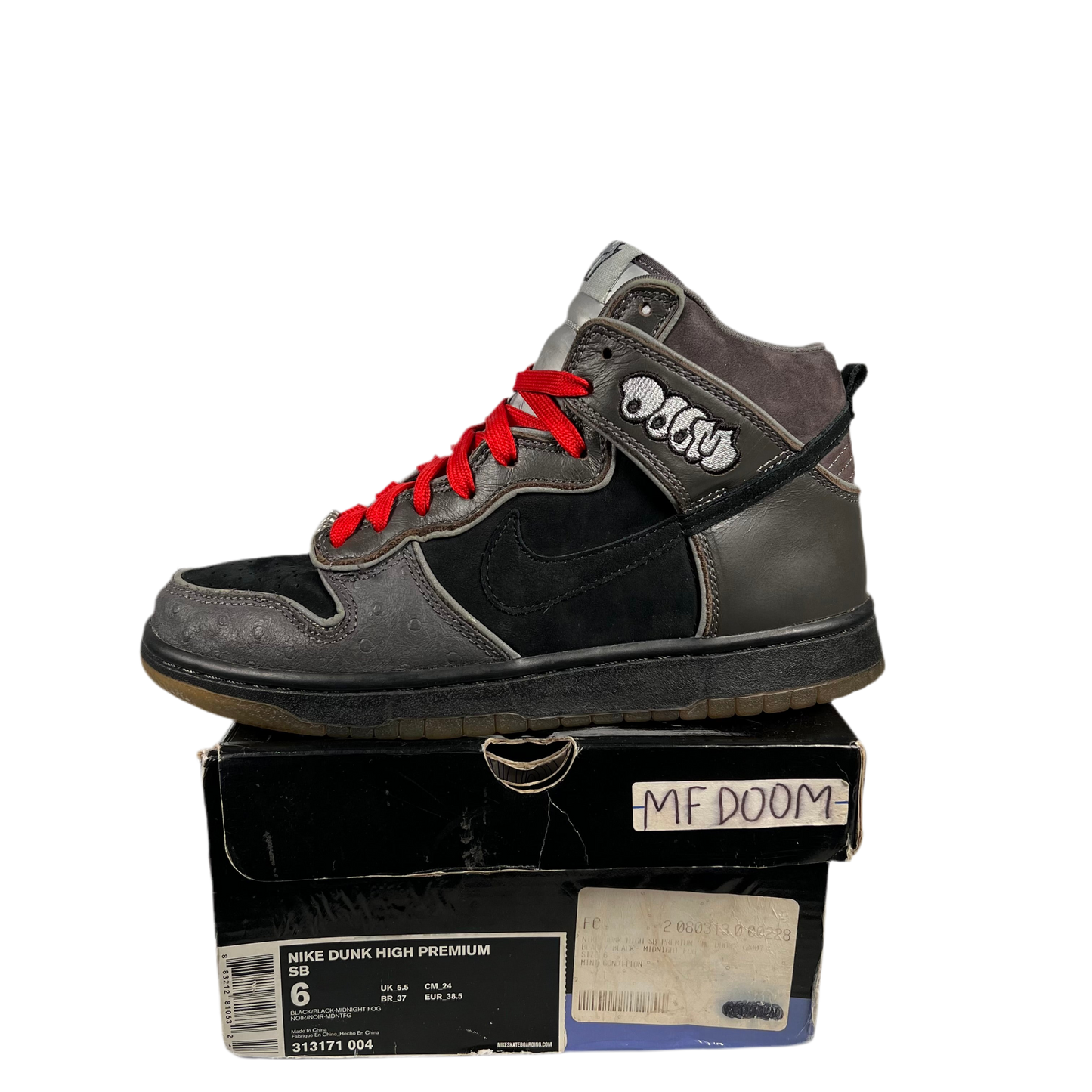 Nike SB Dunk High MF DOOM (2007) Size 6 USED s17866
