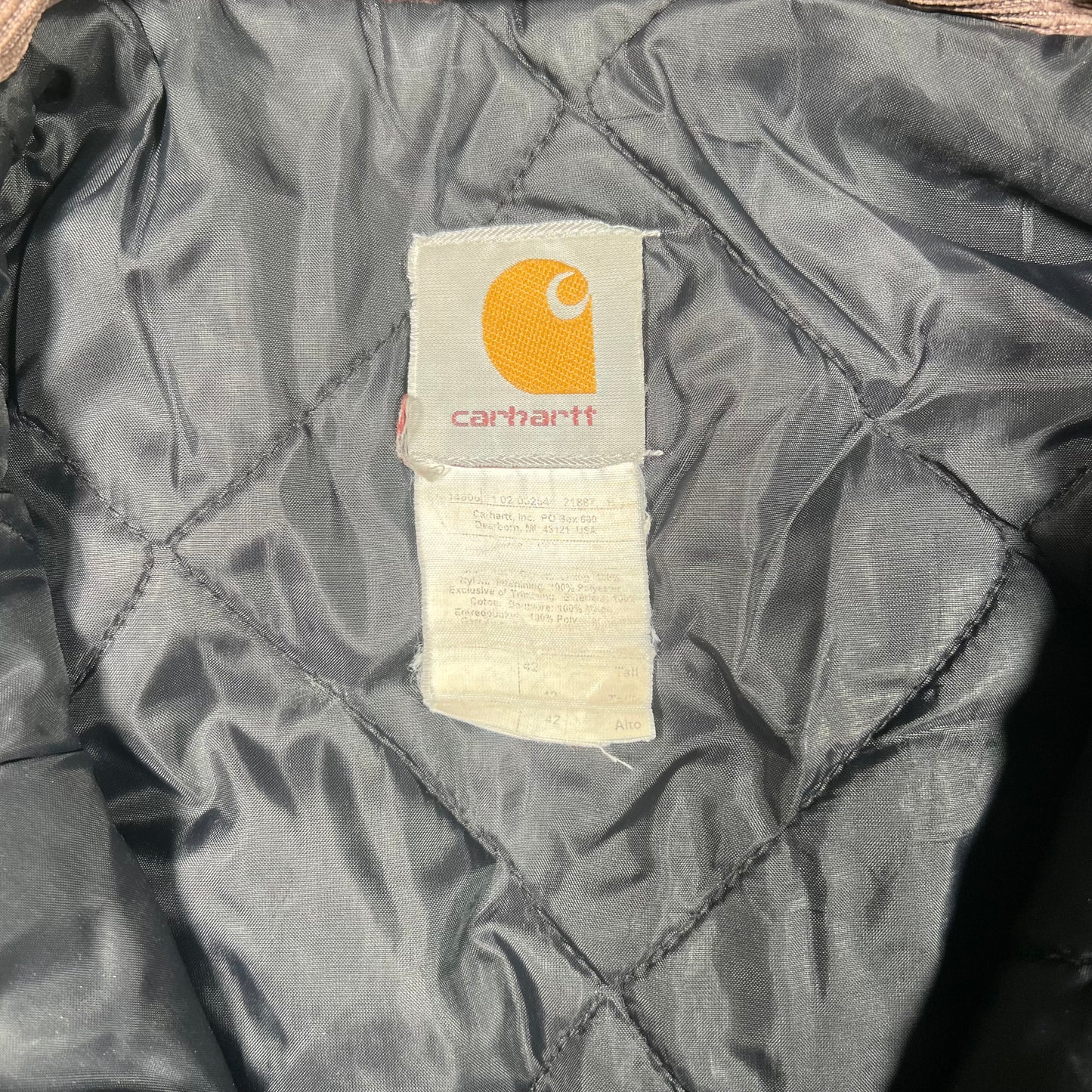 1990s Carhartt Black Arctic Jacket Size Large USED v17593