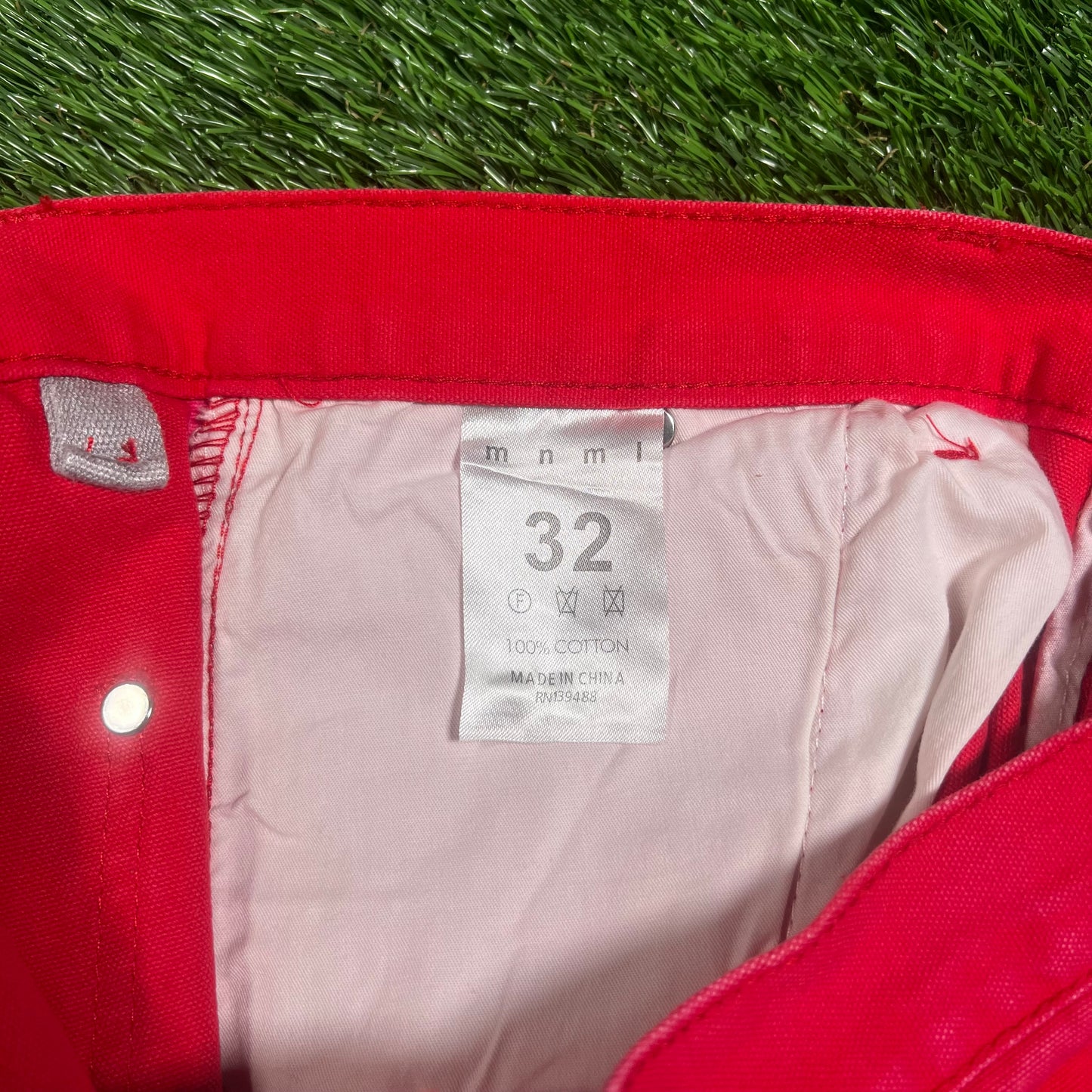 MNML Red Flared Workwear Pants Size 32 USED x15461