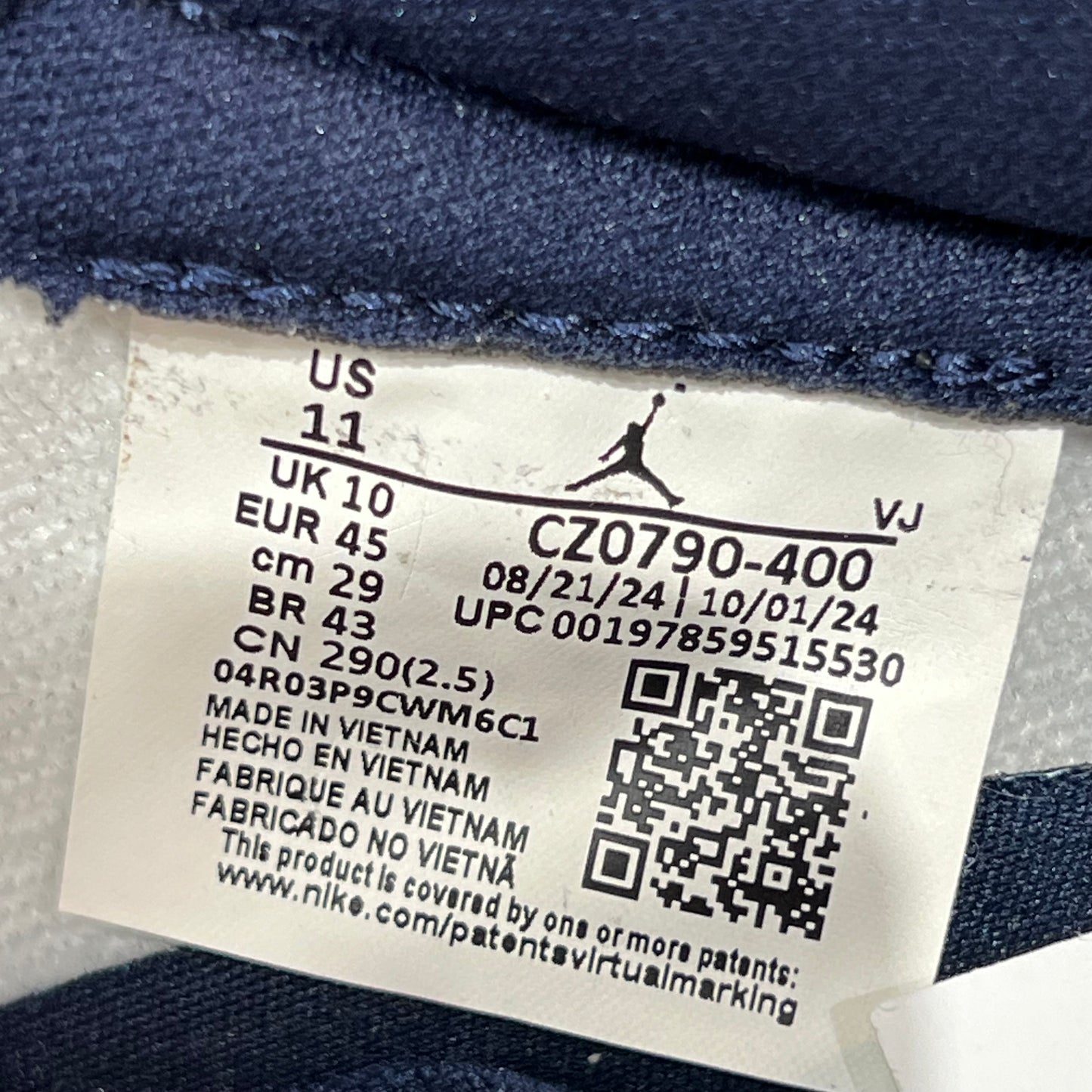 Jordan 1 Low Obsidian (2024) Size 11 NEW s20056