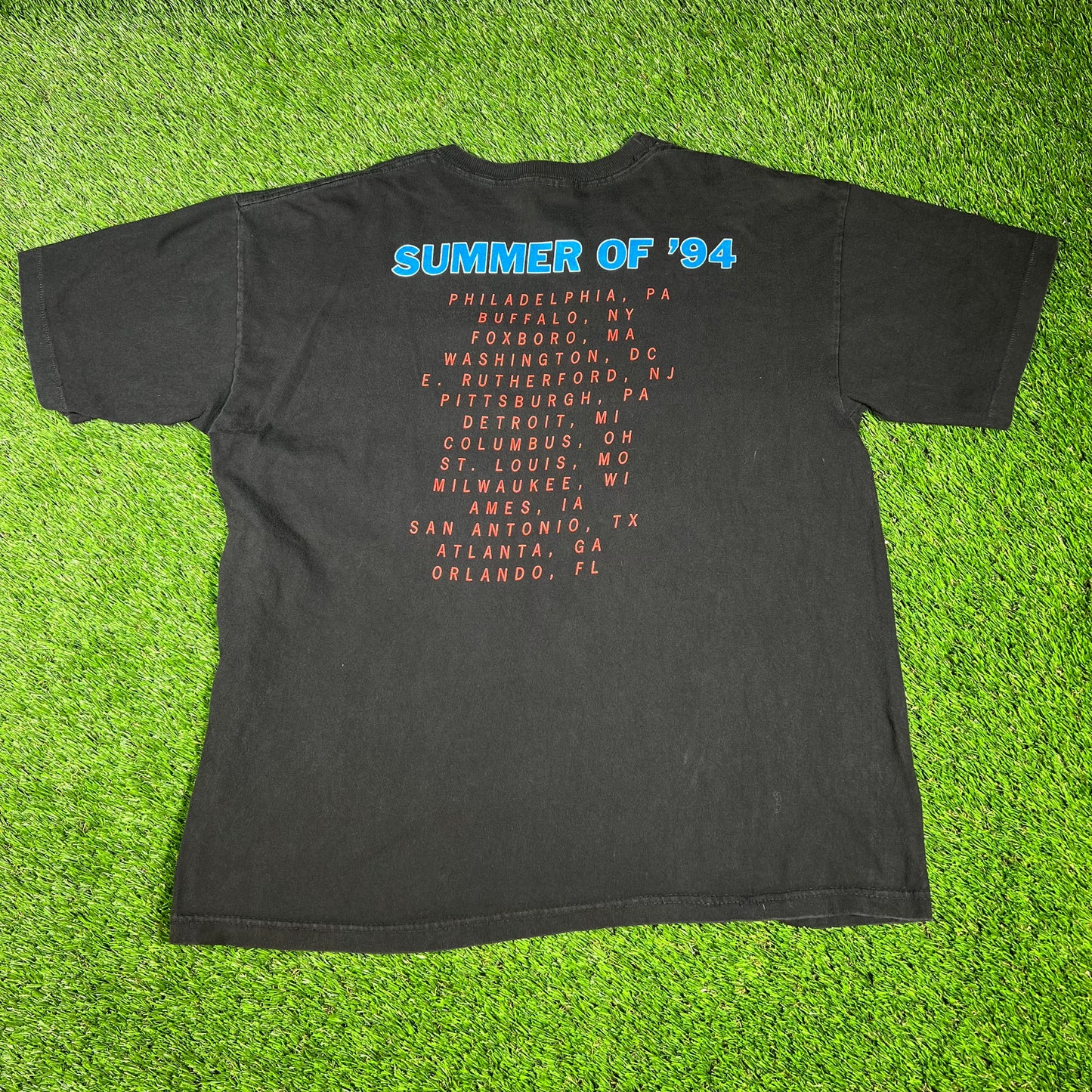 1994 Billy Joel and Elton John Black Tour Tee Size XL USED v16640