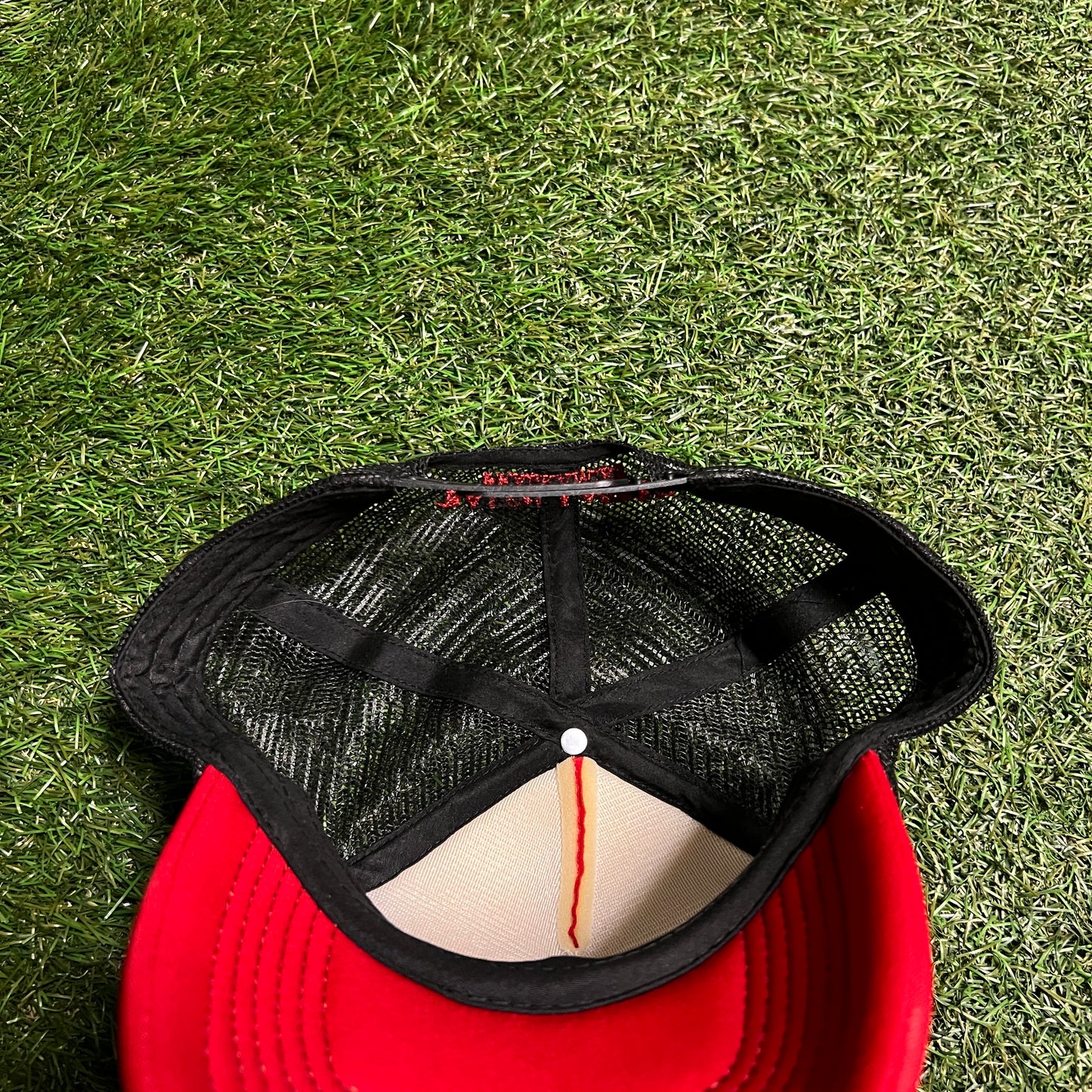 Polo Ralph Lauren Racing Red Trucker Hat USED v16454