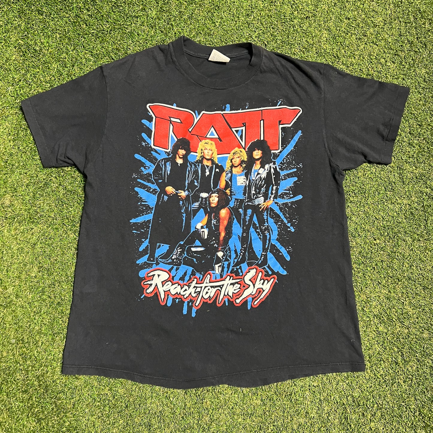 1989 Ratt "Reach for the Sky" Black World Tour Tee SIze Large