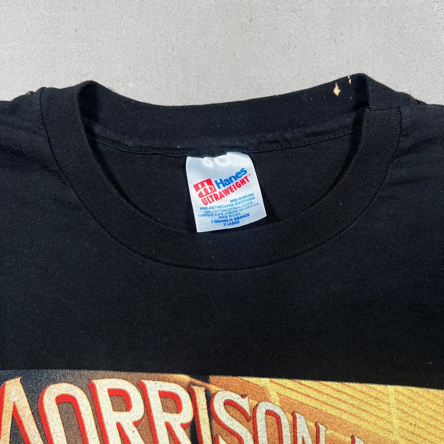 1990s The Doors "Morrison Hotel" Black Tee Size XL USED v19285