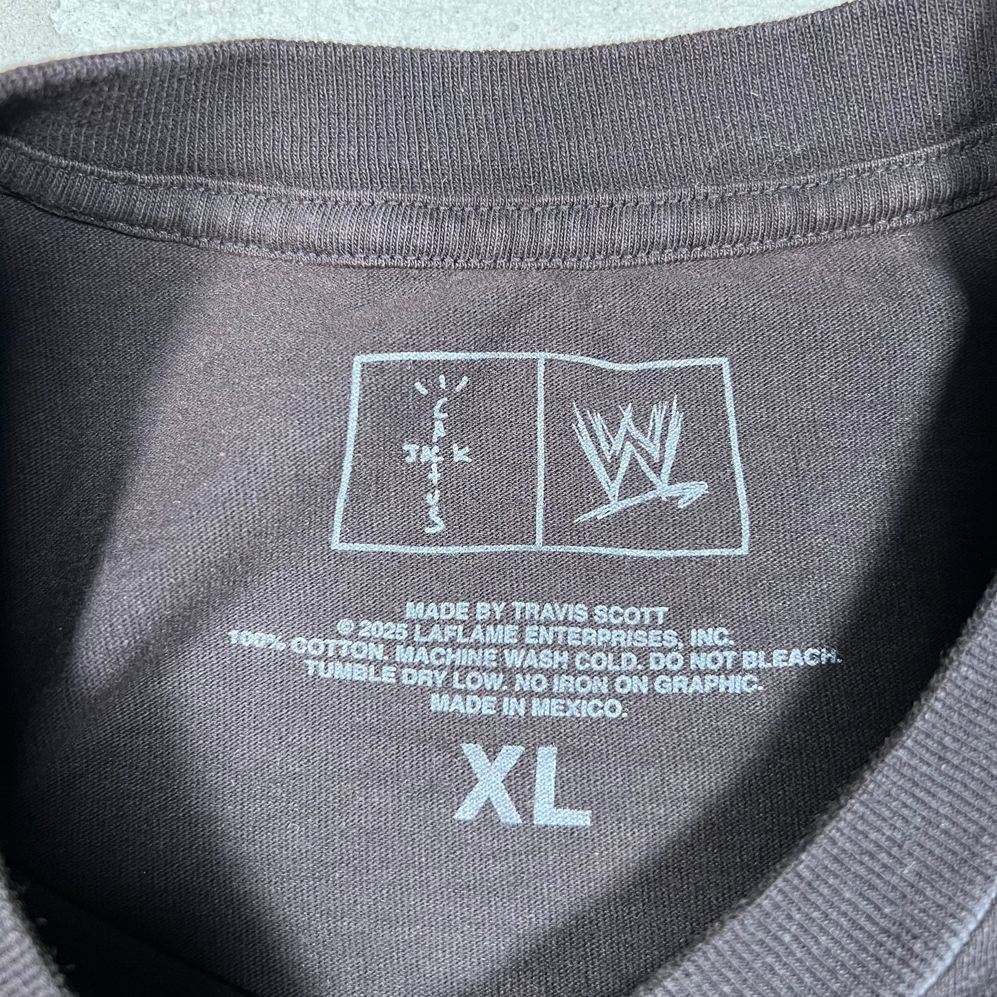 Travis Scott WWE Black "No Bystanders" Stone Cold Steve Austin Tee (2025) Size XL USED x15853