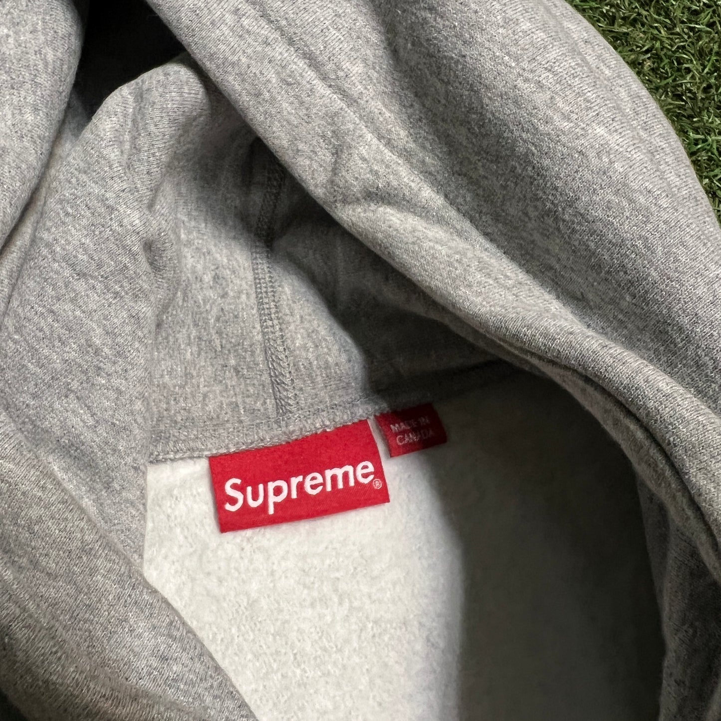 Supreme Chenille Grey Hoodie (2019) Size Large NEW x14165