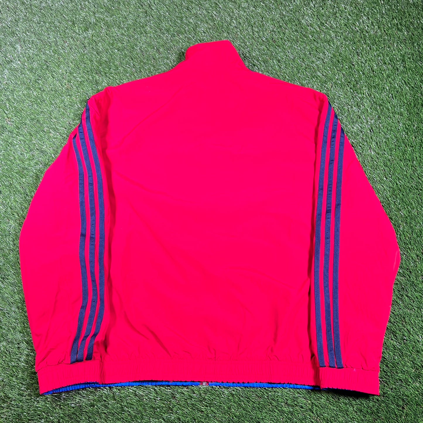 Adidas Spain 2023 Reversible Anthem Blue/Red Jacket Size Large USED v17968