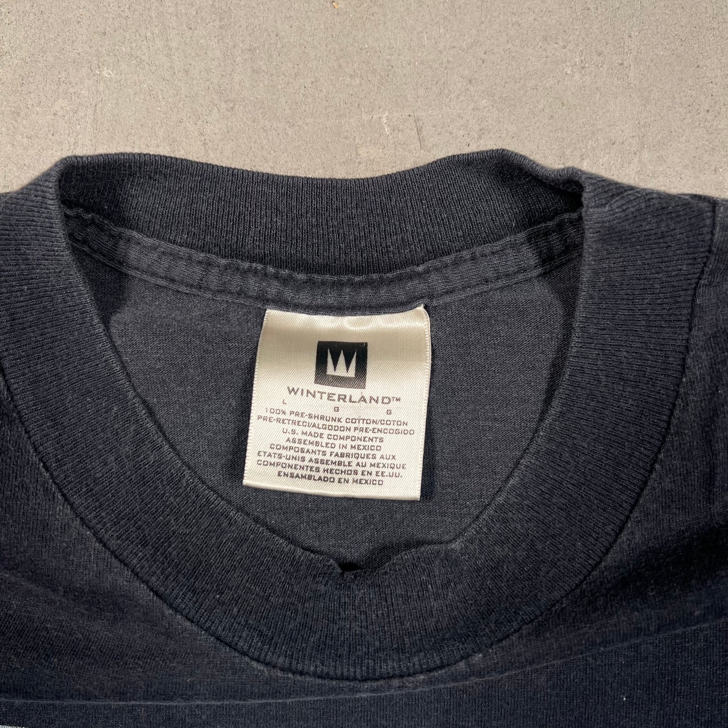 2000 Boys 2 Men Crew Black Tee Size Large USED v18060