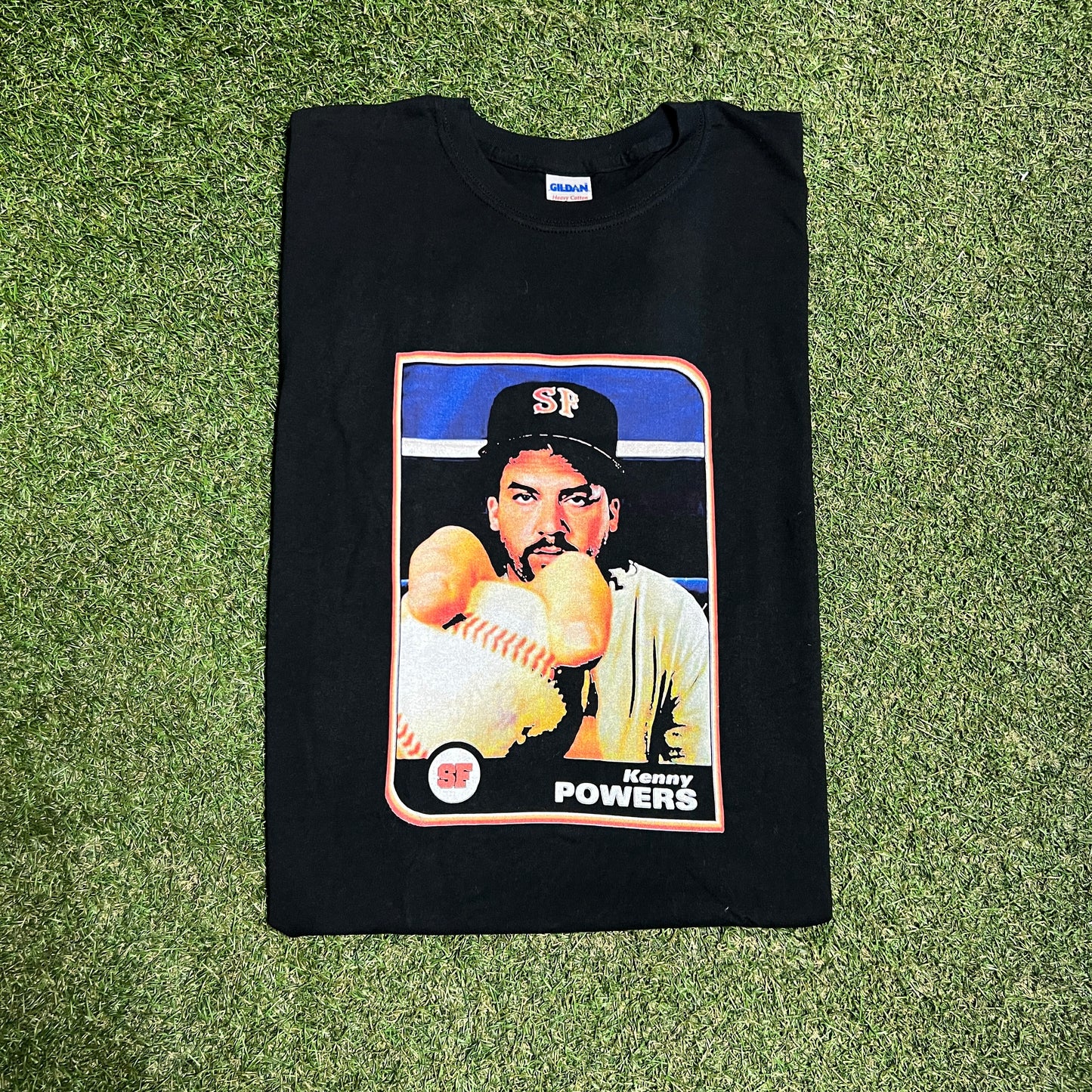 2010s Kenny Powers SF Baseball Card Black Tee Size XL USED v16130