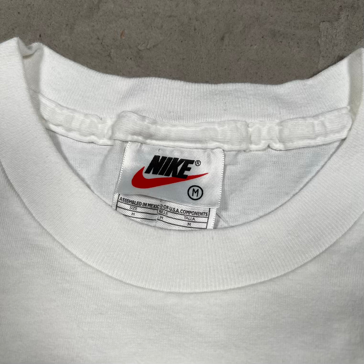 1990s Nike White Tag "Football" Tee White Size Medium USED v20071