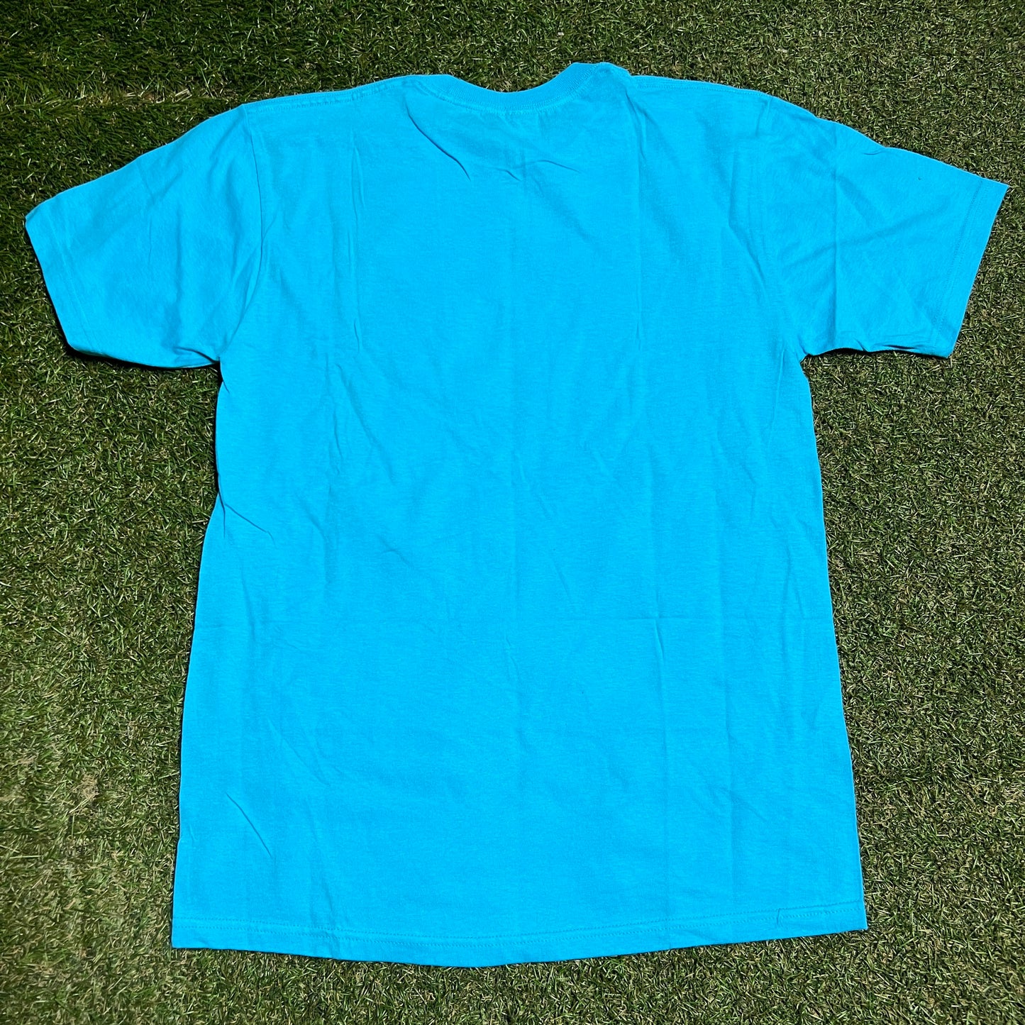 Stussy Blue Beach Crew Tee Size Medium USED x14087