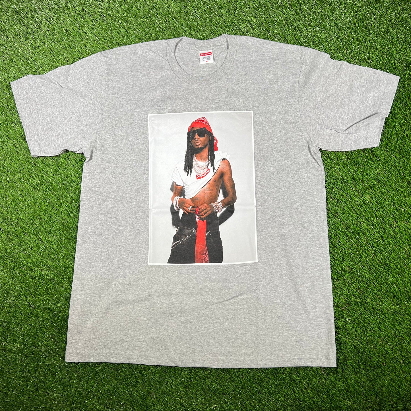 Supreme Playboi Carti Grey Tee Size Medium NEW x14453