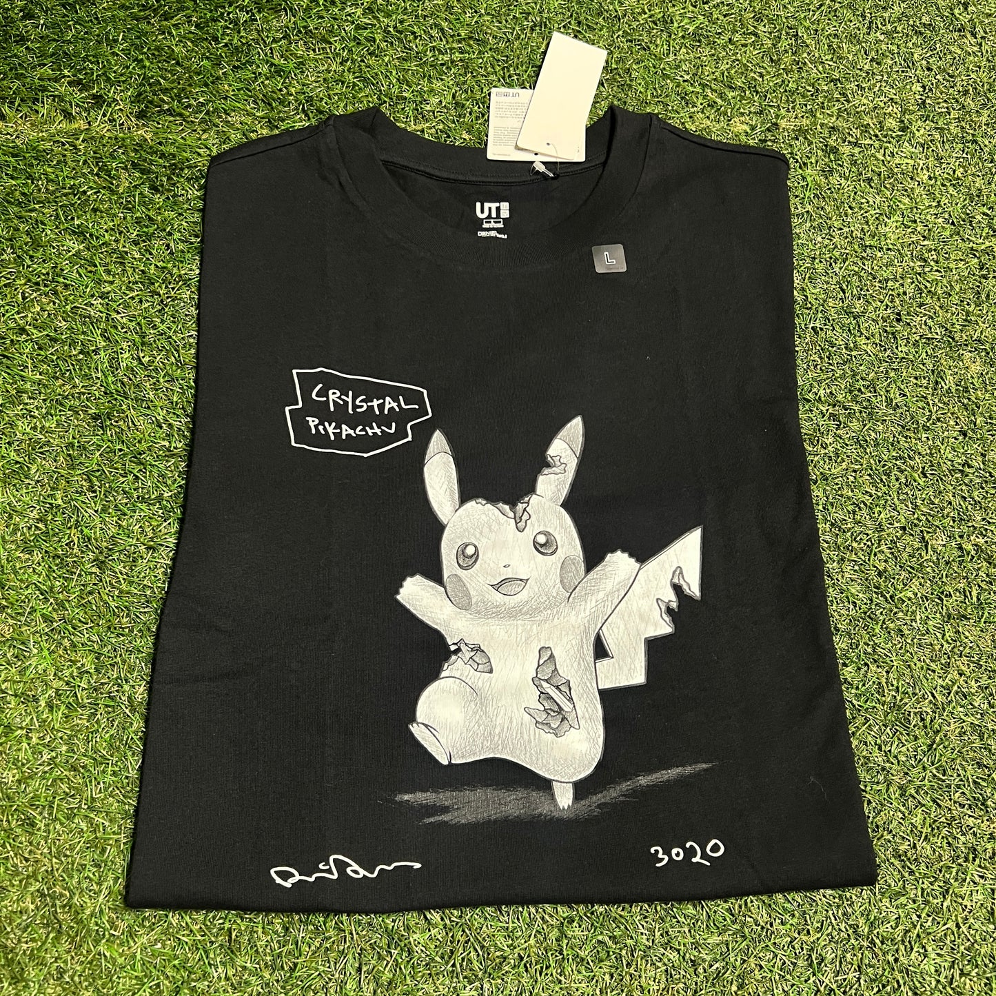 Uniqlo Daniel Arsham Pokemon Black Tee Size Large NEW x13582