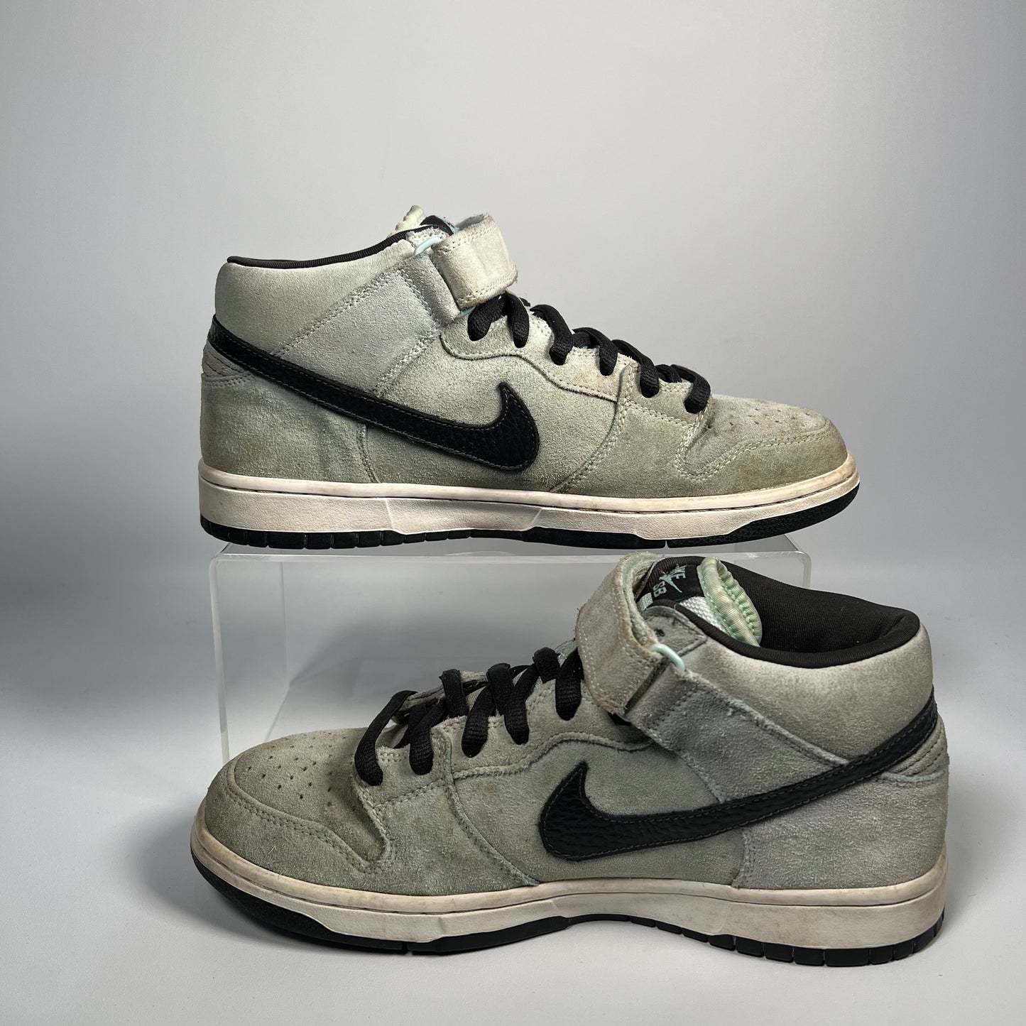 Nike SB Dunk Mid Sea Crystal Ice Green (2009) Size 9.5 USED s17775