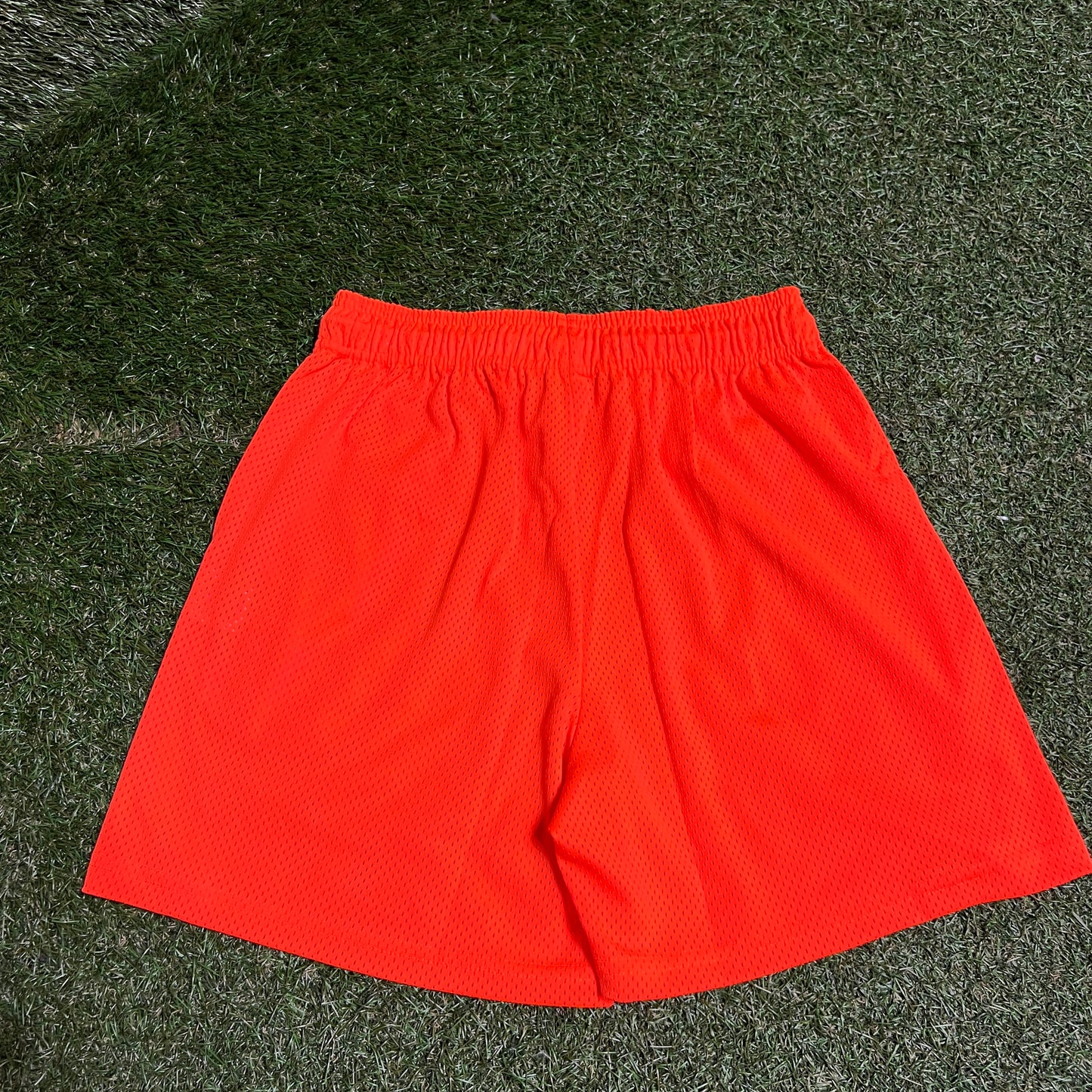 Eric Emanuel Red Logo Orange Shorts Size Large NEW x13452