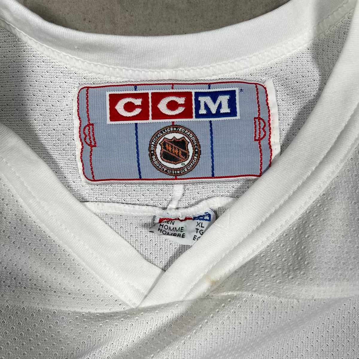 1990s New York Rangers ccm White Jersey Size XL USED v20107