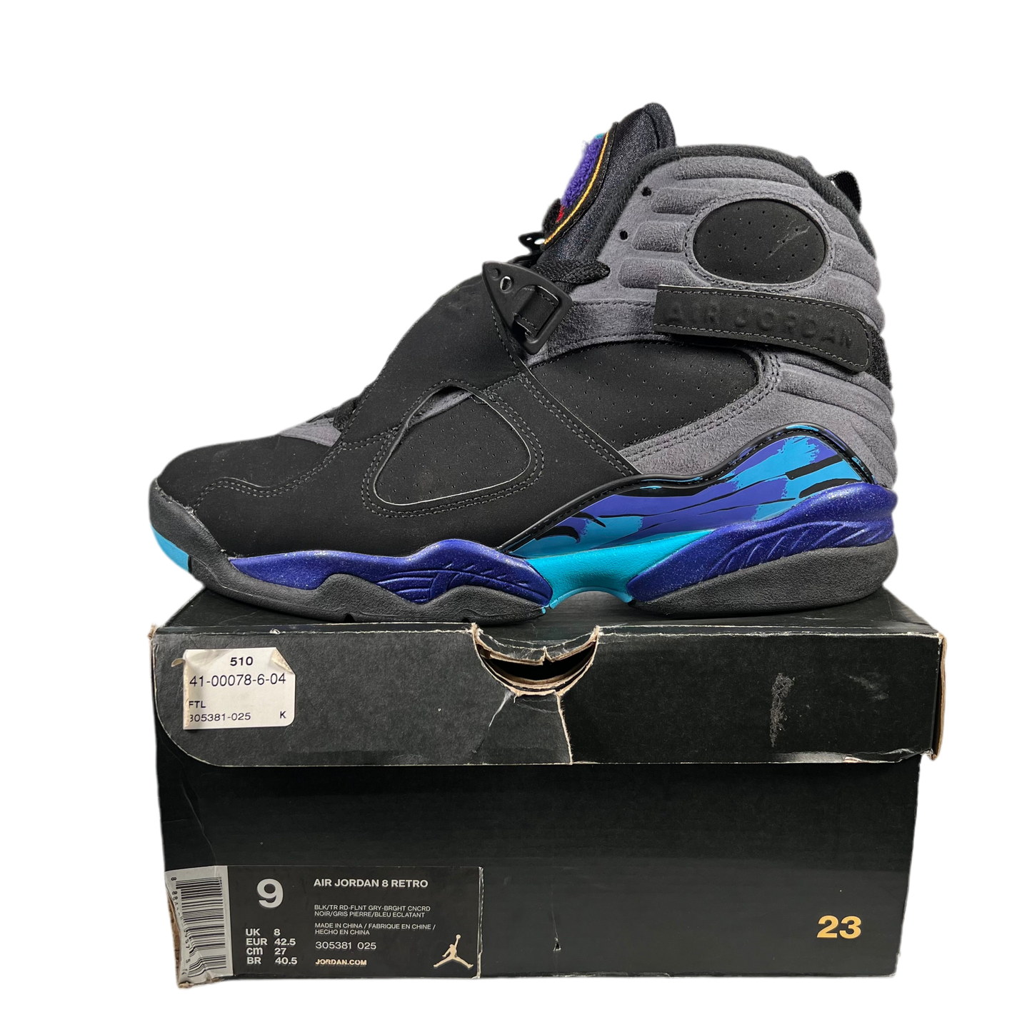 Jordan 8 Aqua (2015) Size 9 USED s18093