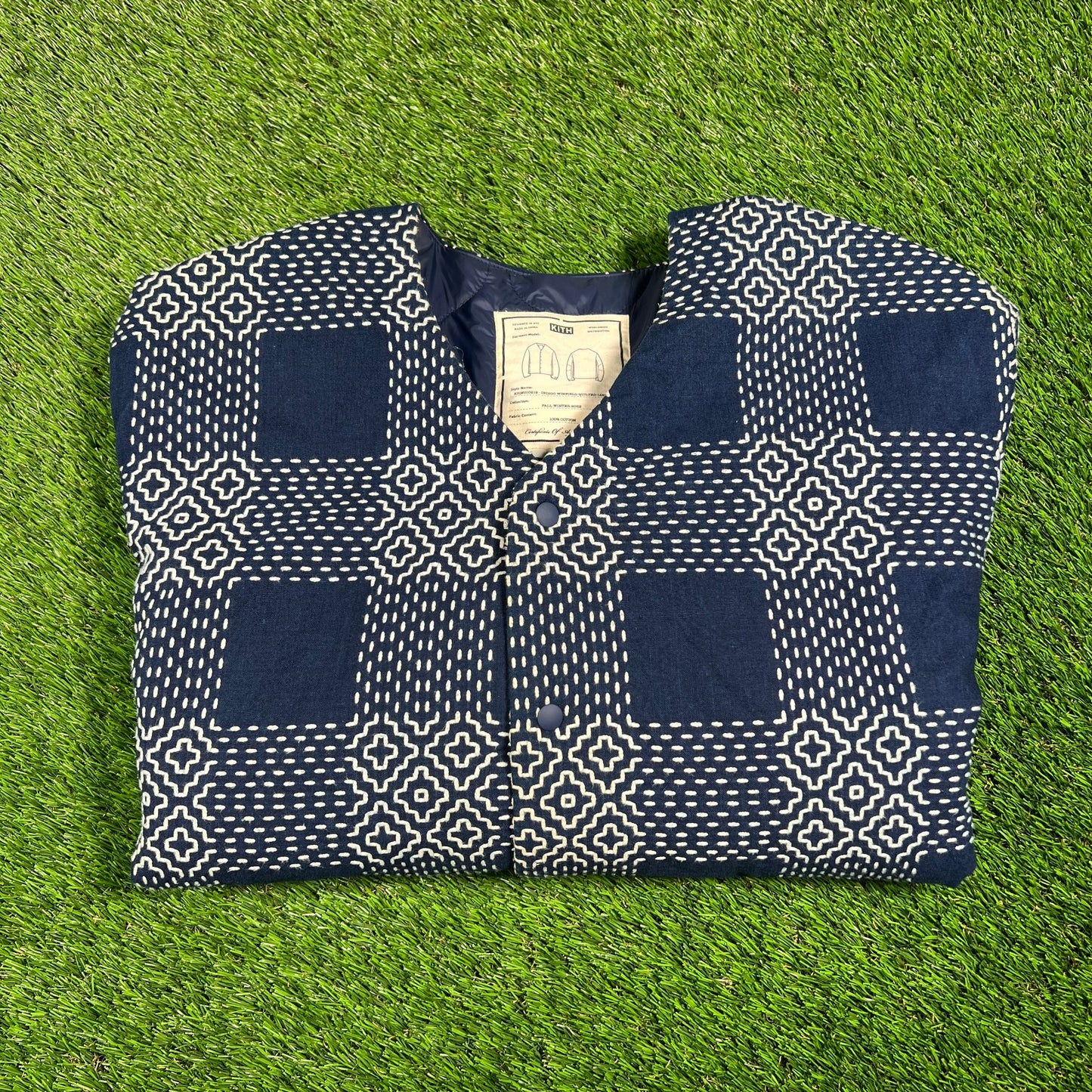 Kith Indigo Winfield Quilted Liner Nocturnal Size Large USED x14689