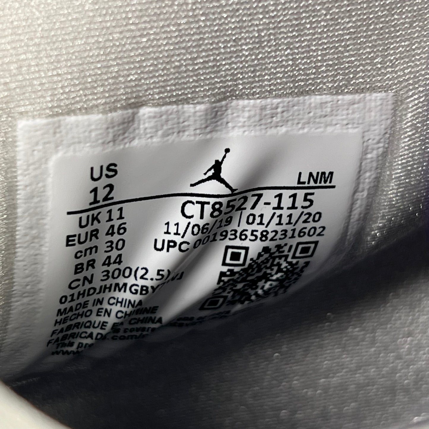 Jordan 4 Metallic Purple (2020) Size 12 NEW s17773
