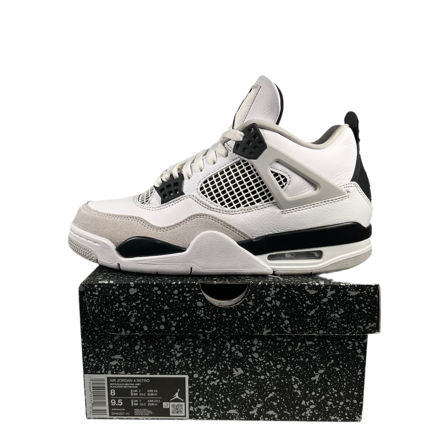 Jordan 4 Military Black (2022) Size 8 USED s18593