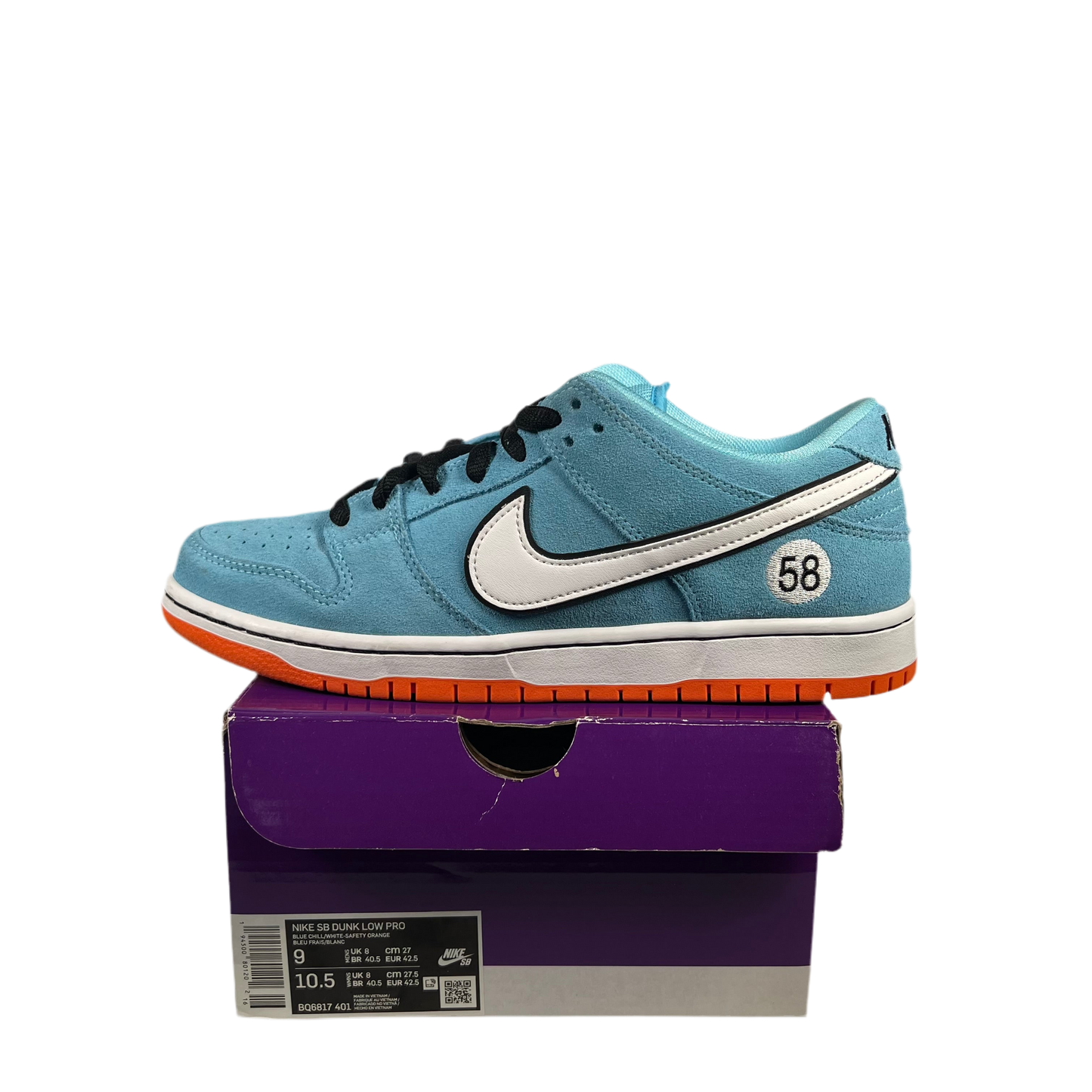 Nike SB Dunk Low Club 58 Gulf (2021) Size 9 USED s18776