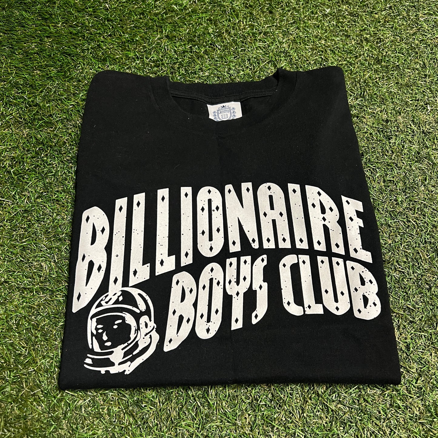 Y2K Billionaire Boys Club BBC White Logo Black Tee Size XS USED x14218