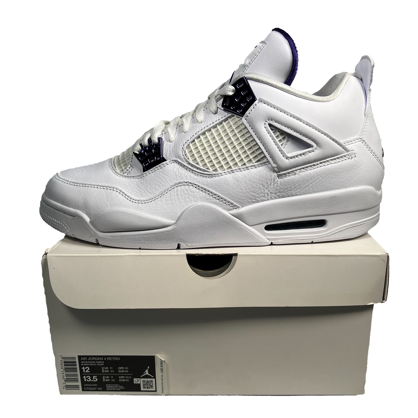 Jordan 4 Metallic Purple (2020) Size 12 NEW s17773