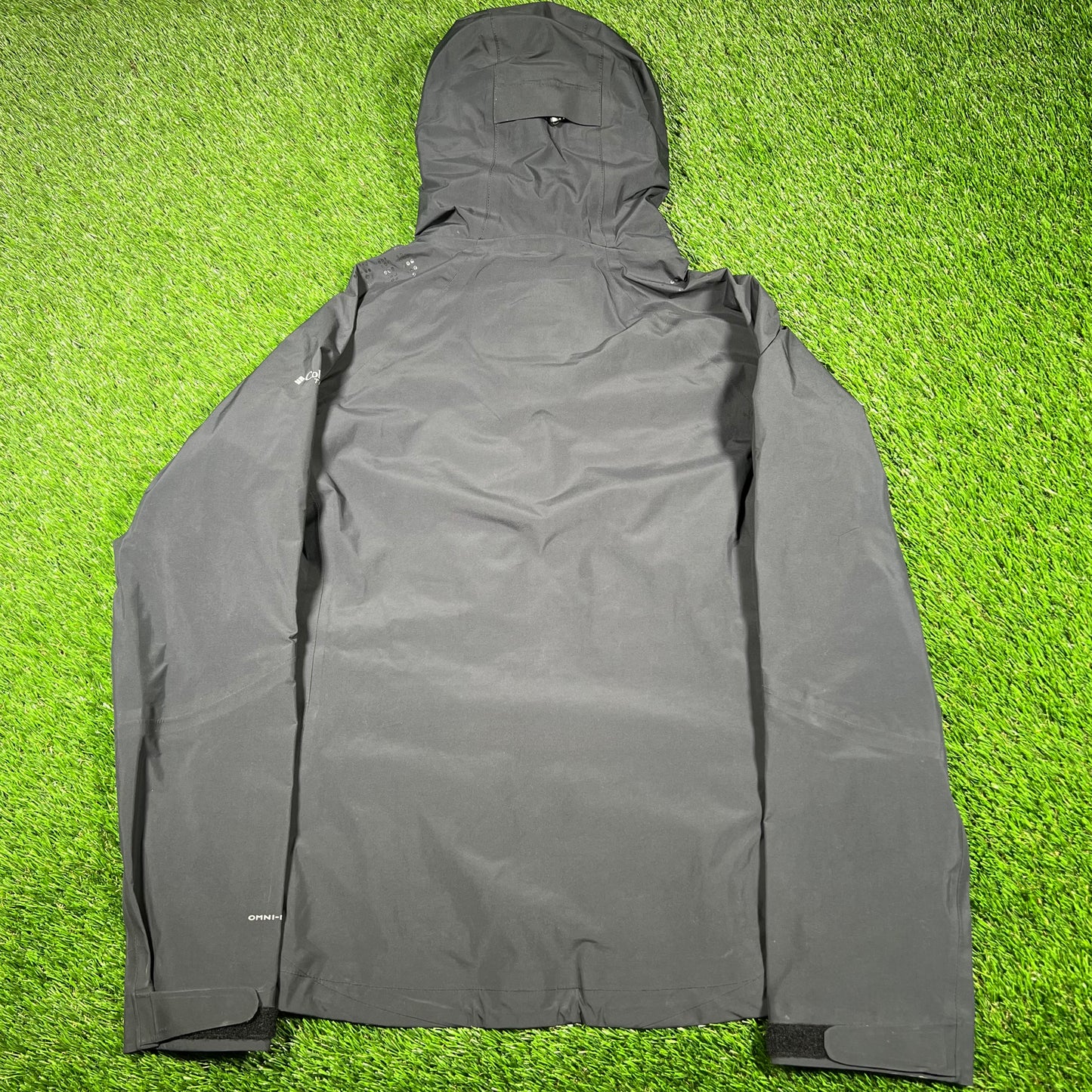 Columbia Nylon Black Rain Jacket Size Medium USED v16882