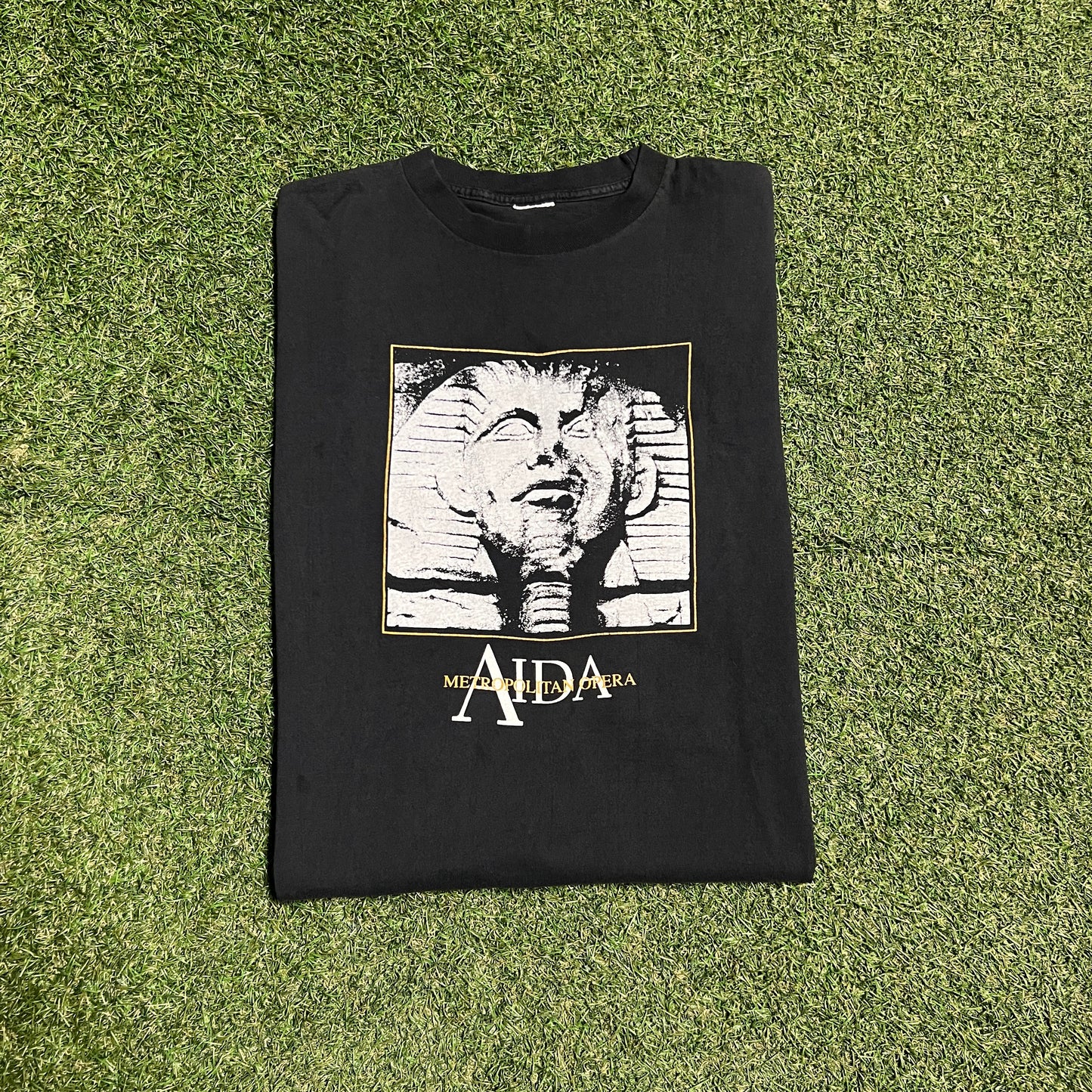 2000s AIDA Meteropolitan Opera Black Tee Size XXL USED v16249