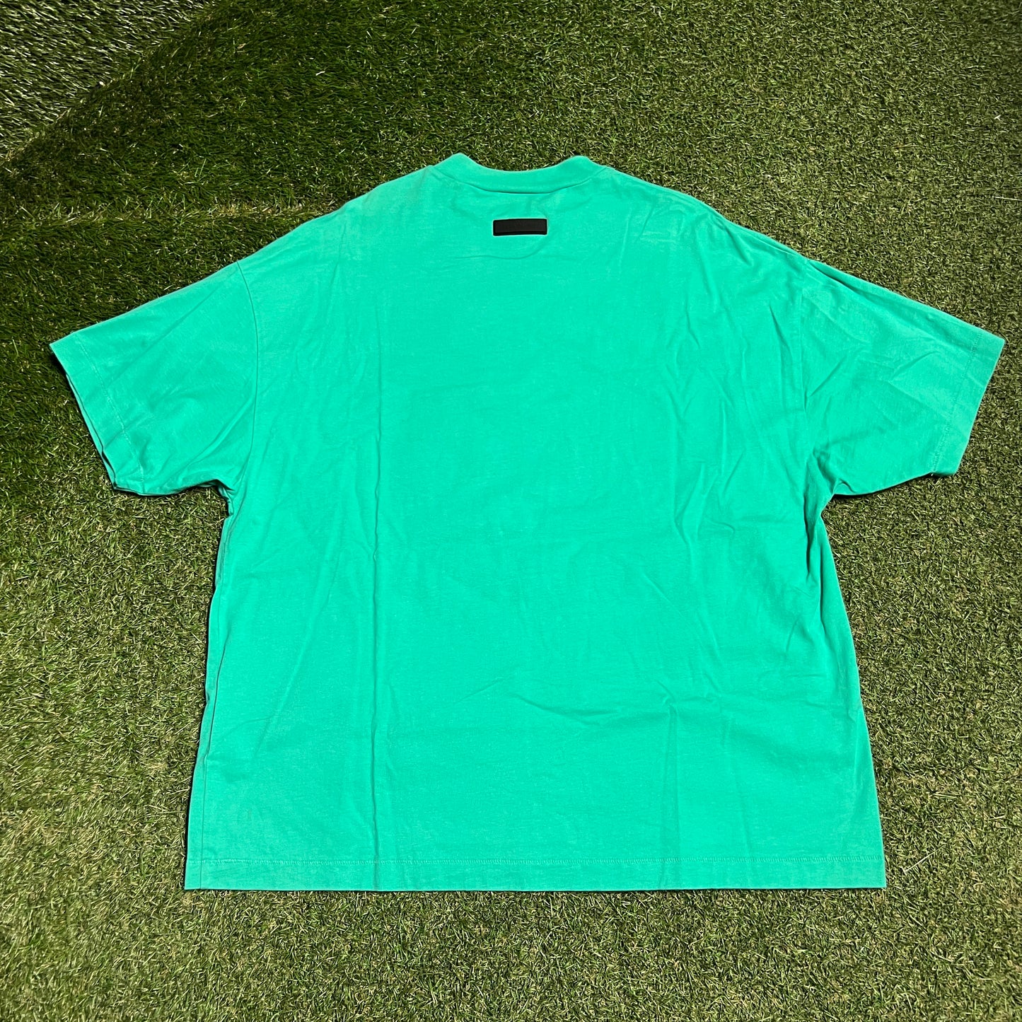 Fear of God FOG Essentials Teal Under Collar Logo Tee Size Small USED x14120