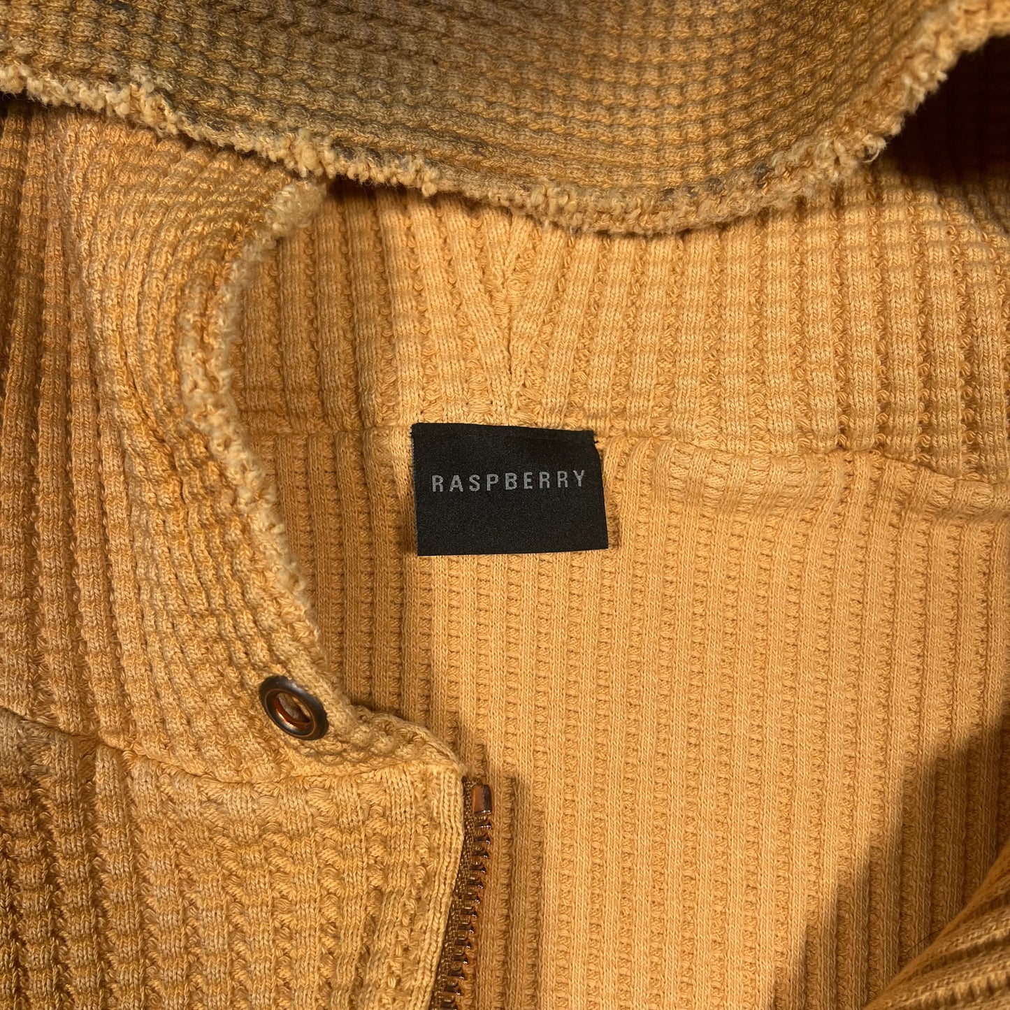 GV Gallery Raspberry Hills Waffle Dyed Heavy Thermal Zip Up Hoodie Size XL NEW x17134