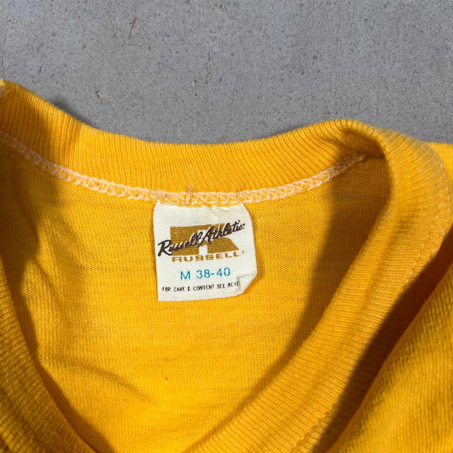 1980s Abandon Yellow Tee Size Medium USED v17086