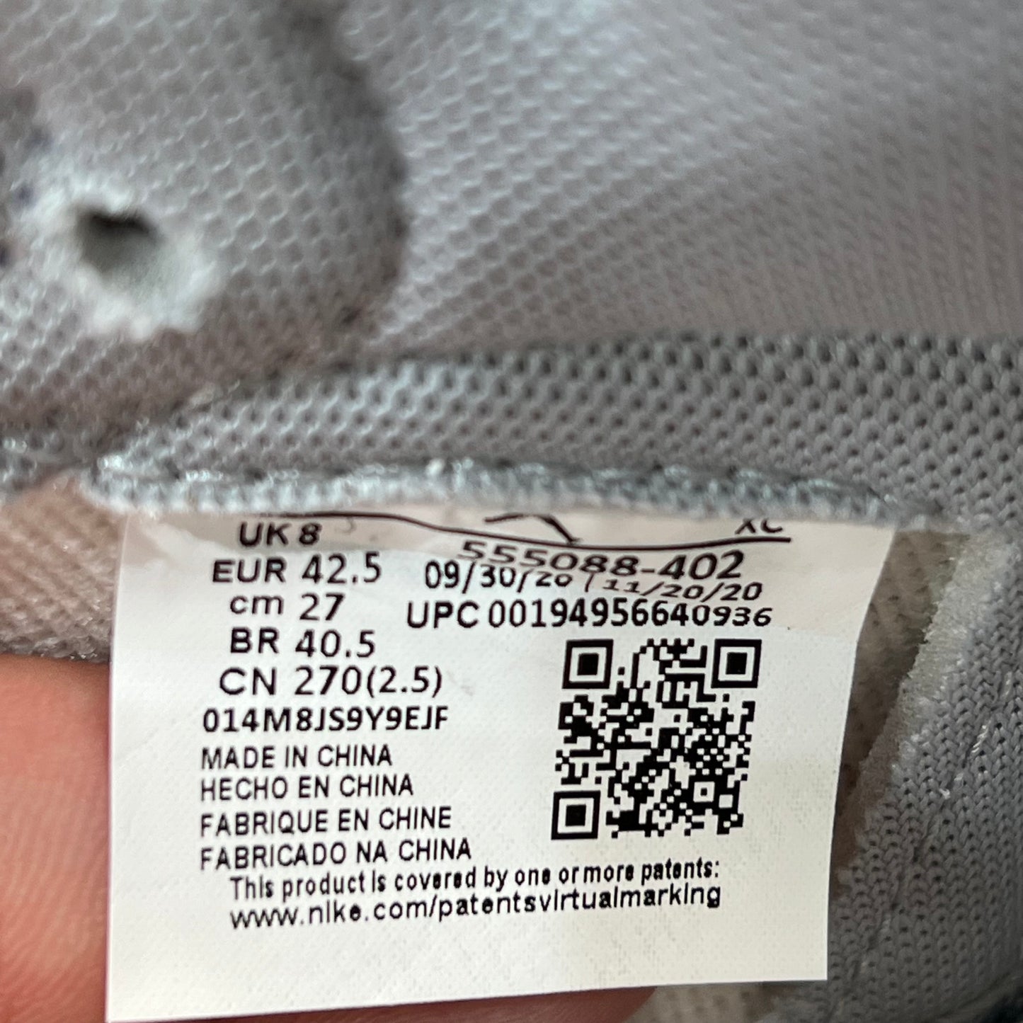 Jordan 1 High Hyper Royal Smoke Grey (2021) Size 9 NEW s22150