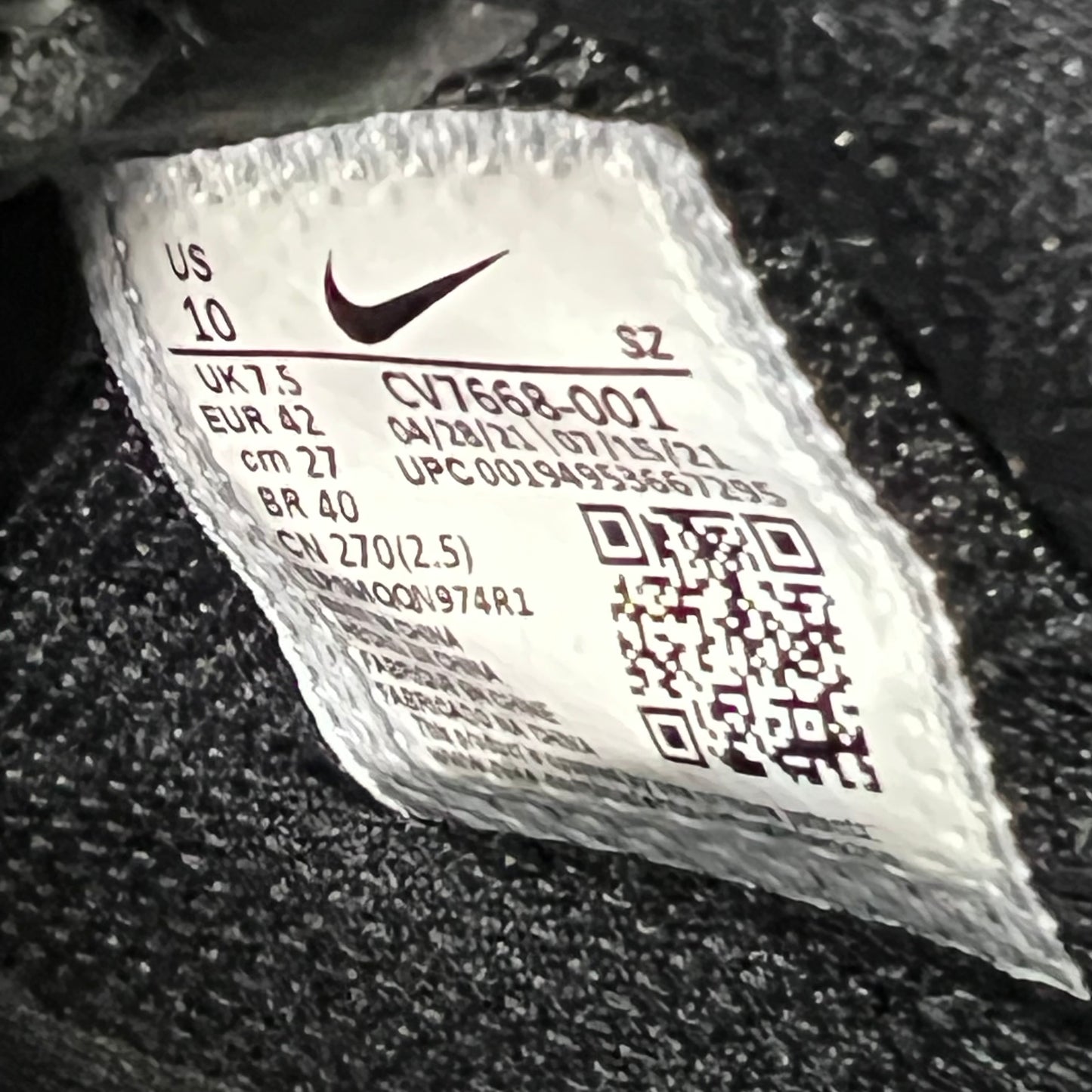 Nike Air Force 1 Low Swarovski Retroflective Crystals Black (2021) Size 8.5M/10W USED s18946