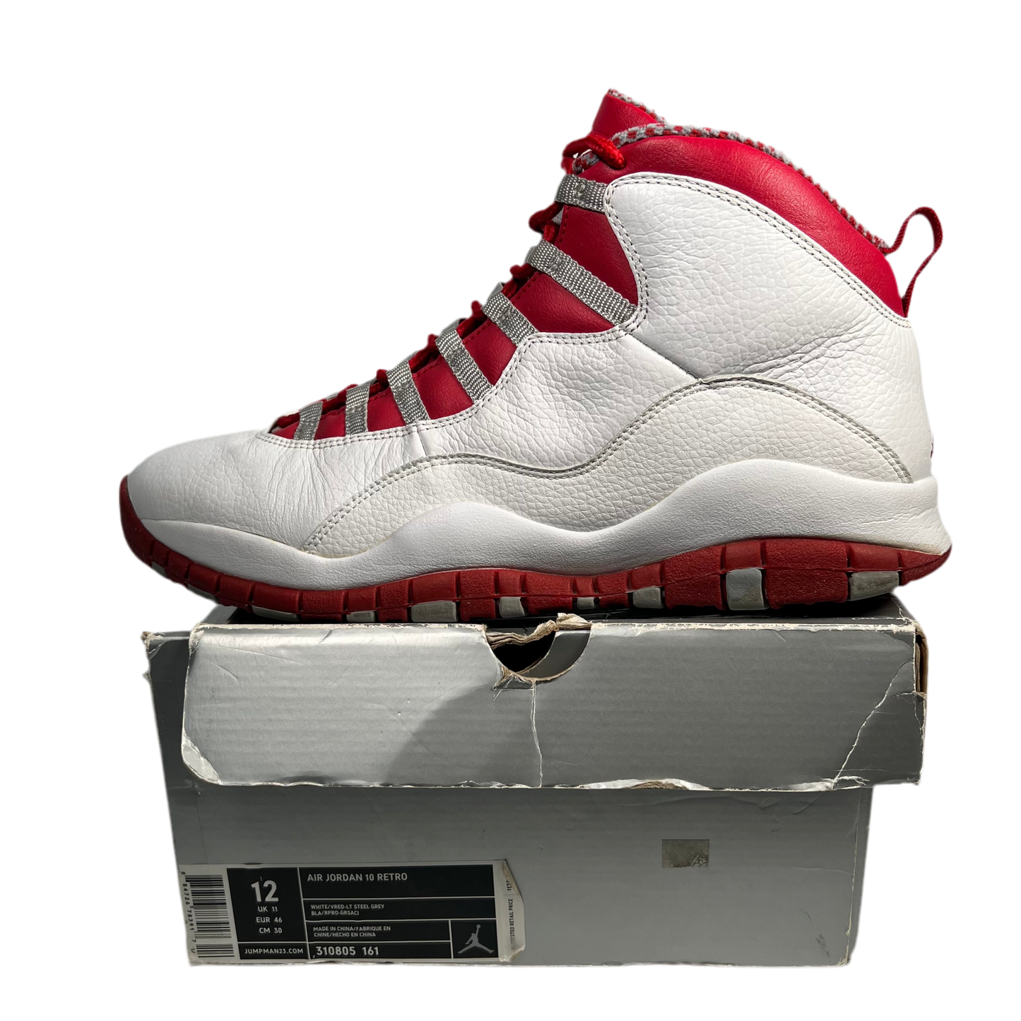 Jordan 10 Red Steel (2005) Size 12 USED S17587