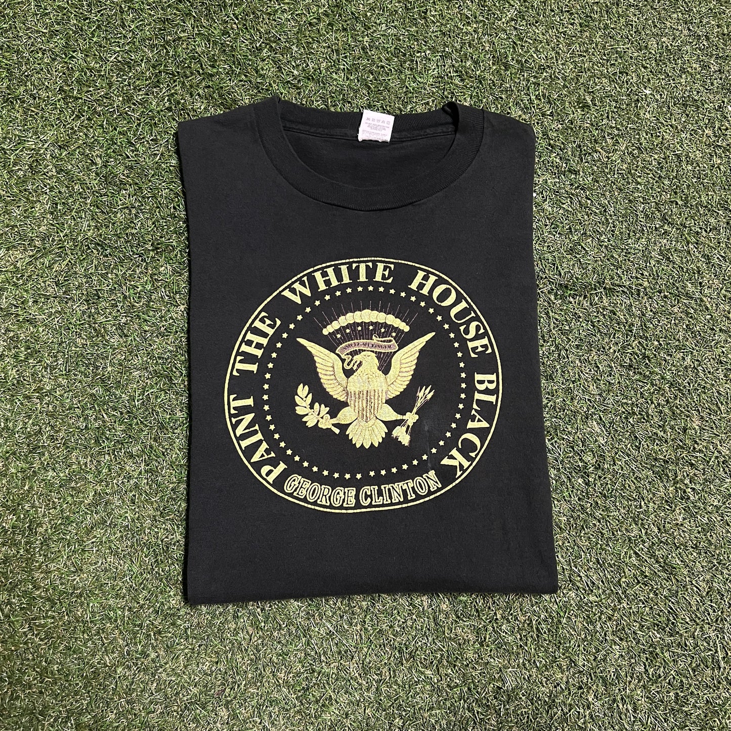 1990s George Clinton Paint the White House Black Black Tee Size XL USED v16247