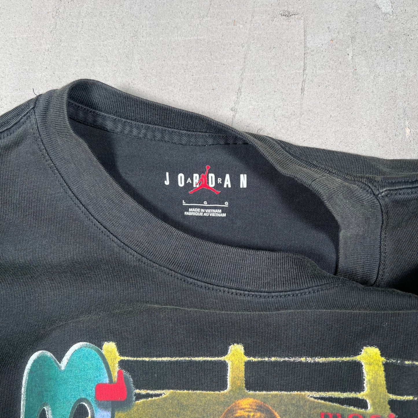 Jordan "MVP" Black Tee Size Large USED v19277