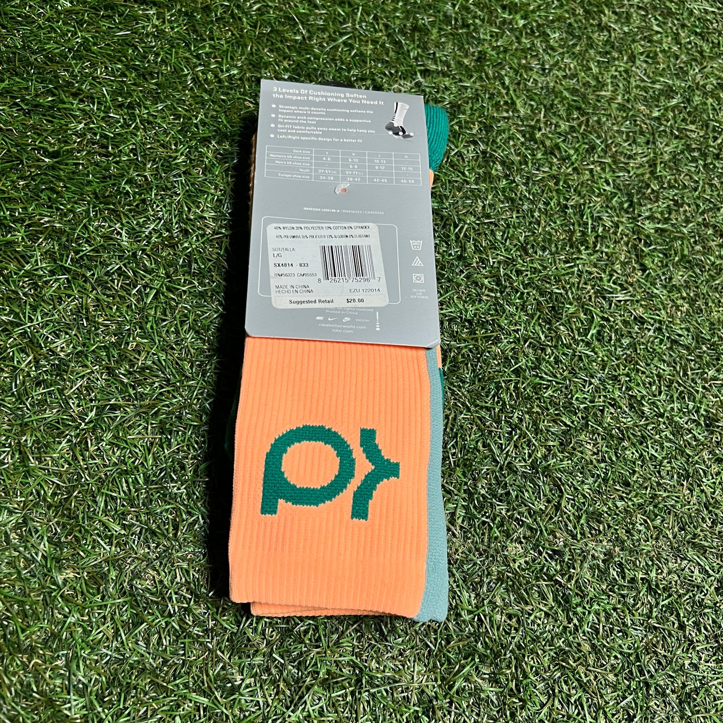 2013 Nike KD Hyper Elite Socks Bright Orange NEW v16408