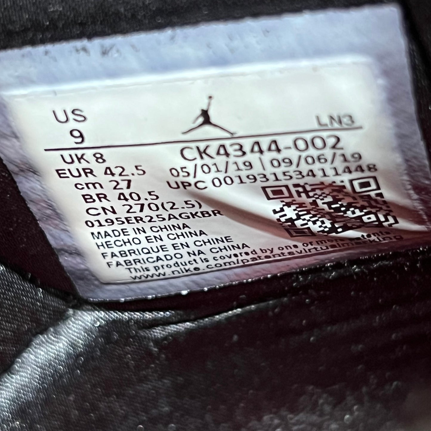 Jordan 3 Animal Instinct (2019) Size 9 USED s18854