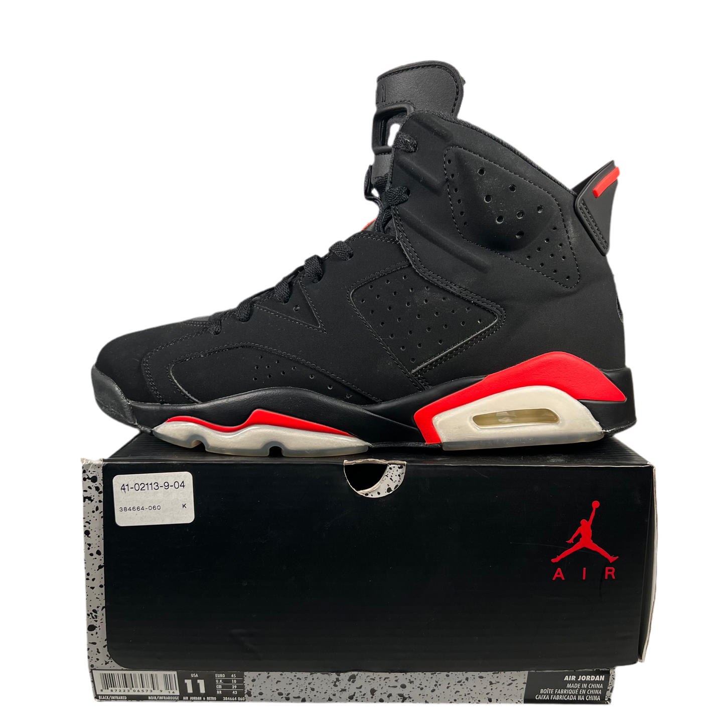 Jordan 6 Black Infrared (2019) Size 11 USED s18414